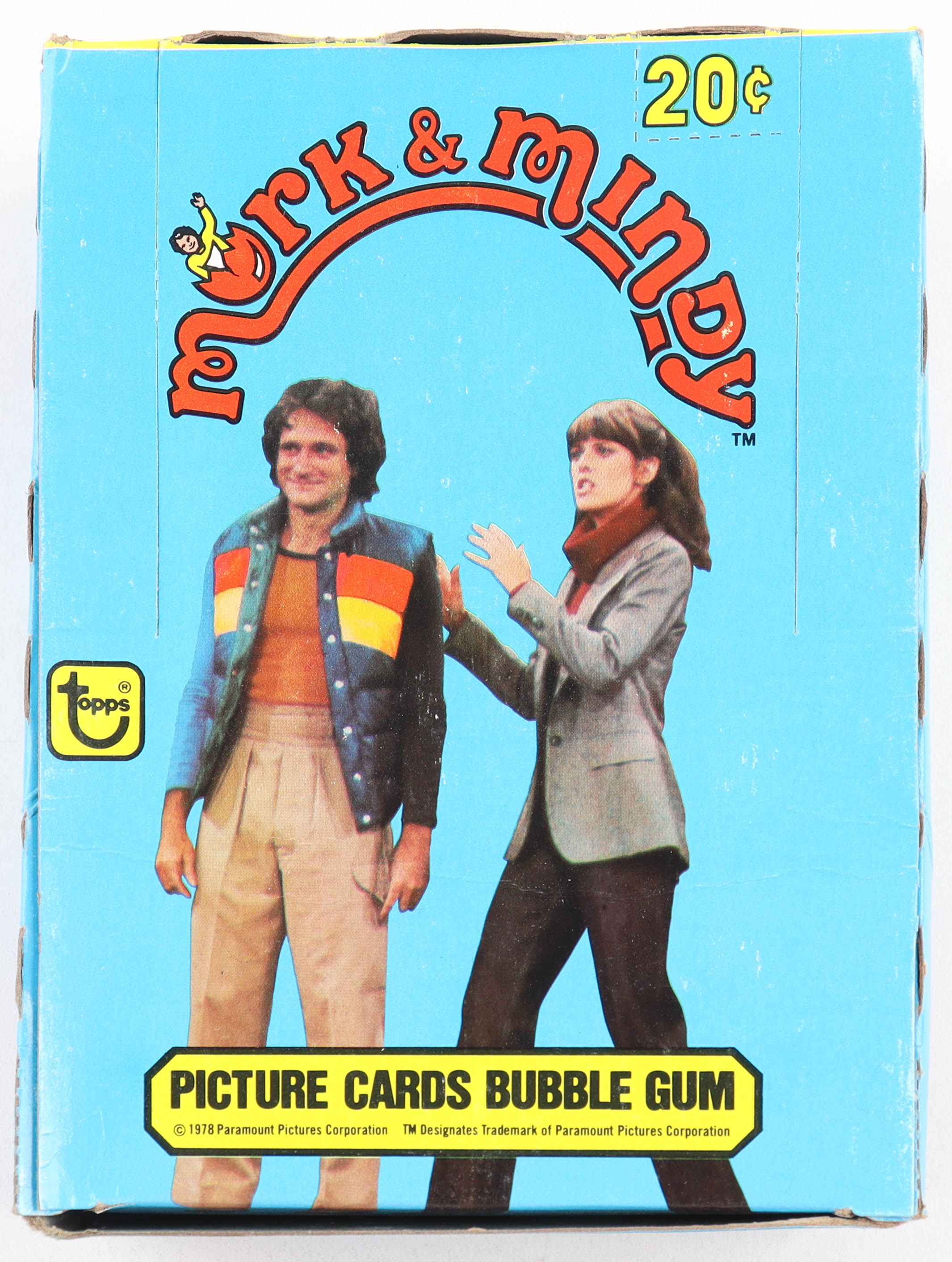 1978 Topps Mork & Mindy Wax Box with (36) Packs at PristineAuction.com 1978 Topps Mork & Mindy Wax Box with (36) Packs at PristineAuction.com