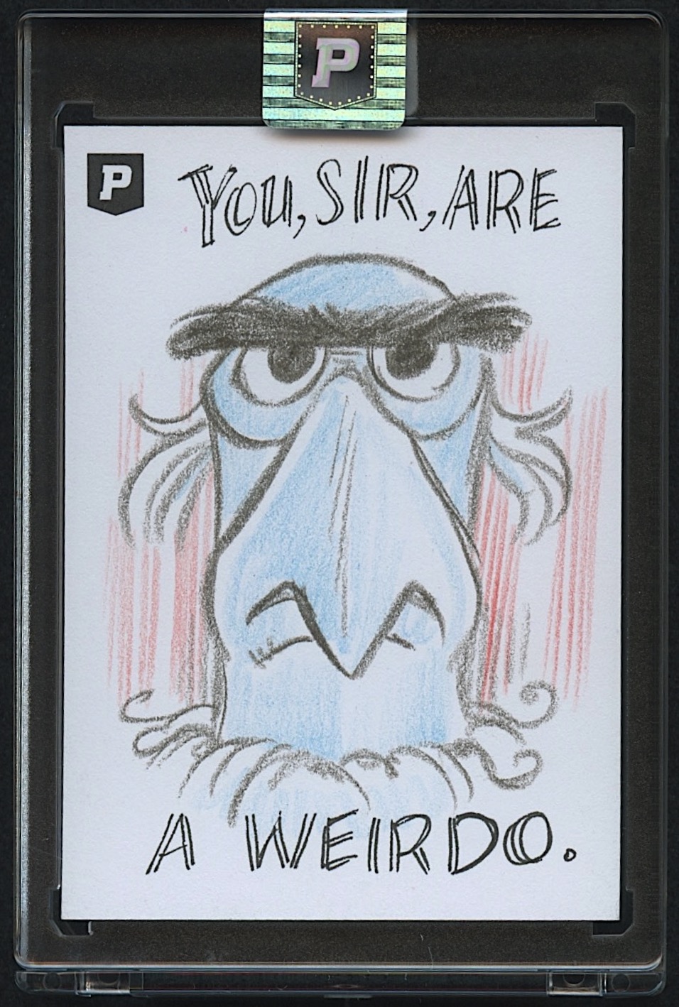 Sam Eagle | The Muppets | Original Art Sketch Card by Guy Gilchrist (1/1 Original Art) at PristineAuction.com Sam Eagle | The Muppets | Original Art Sketch Card by Guy Gilchrist (1/1 Original Art) at PristineAuction.com