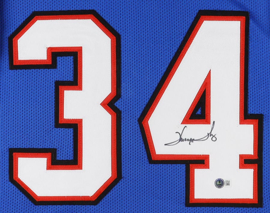 Thurman Thomas Signed Custom Framed Jersey Display (Beckett) at PristineAuction.com Thurman Thomas Signed Custom Framed Jersey Display (Beckett) at PristineAuction.com