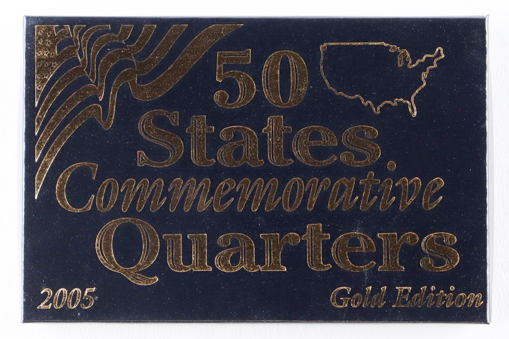 2005-D/P 50 States Commemorative Quarters Gold Edition Set with (5) Coins & Original Packaging at PristineAuction.com 2005-D/P 50 States Commemorative Quarters Gold Edition Set with (5) Coins & Original Packaging at PristineAuction.com