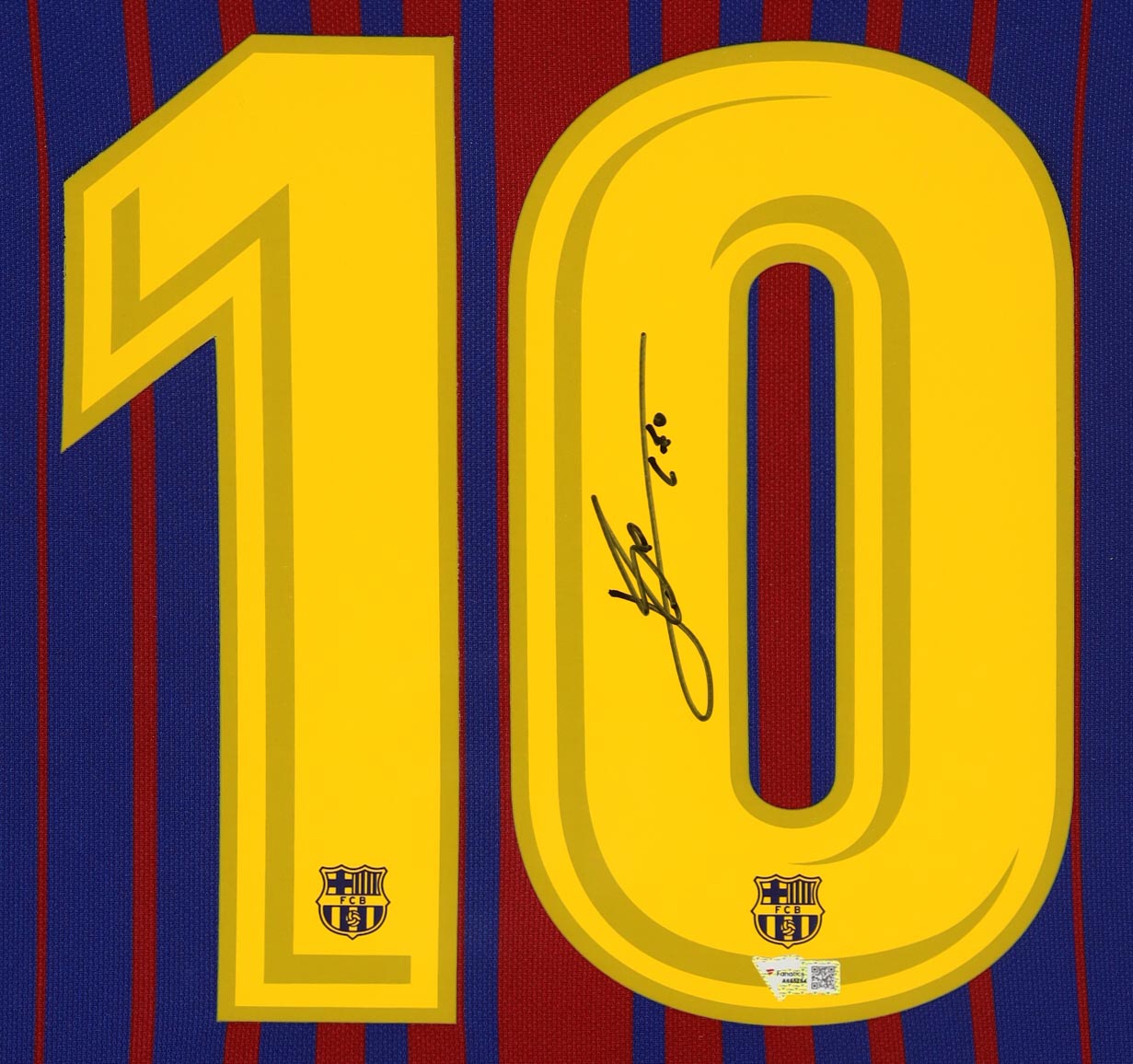 Lionel Messi Signed Custom Framed Jersey Display With Back-Lit LED Display (Fanatics) at PristineAuction.com Lionel Messi Signed Custom Framed Jersey Display With Back-Lit LED Display (Fanatics) at PristineAuction.com