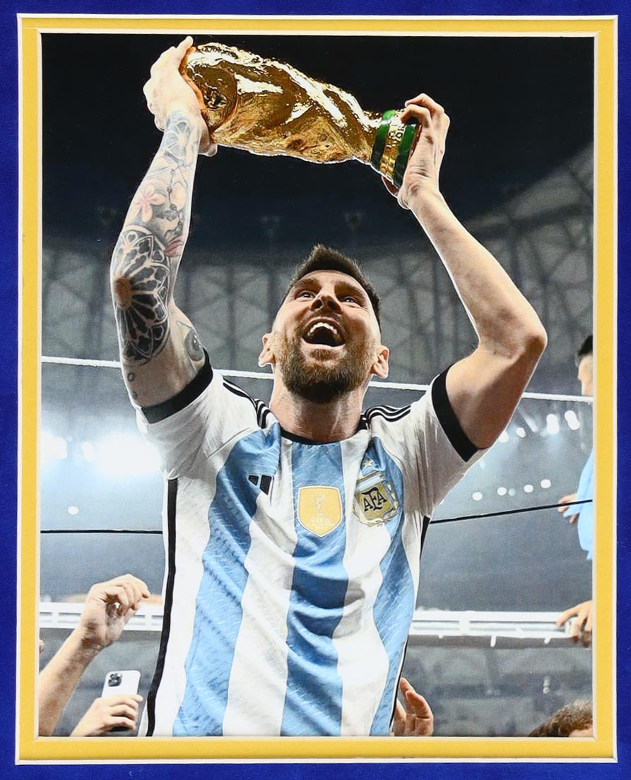 Lionel Messi Signed Custom Framed Jersey Display With Back-Lit LED Display (Fanatics) at PristineAuction.com Lionel Messi Signed Custom Framed Jersey Display With Back-Lit LED Display (Fanatics) at PristineAuction.com