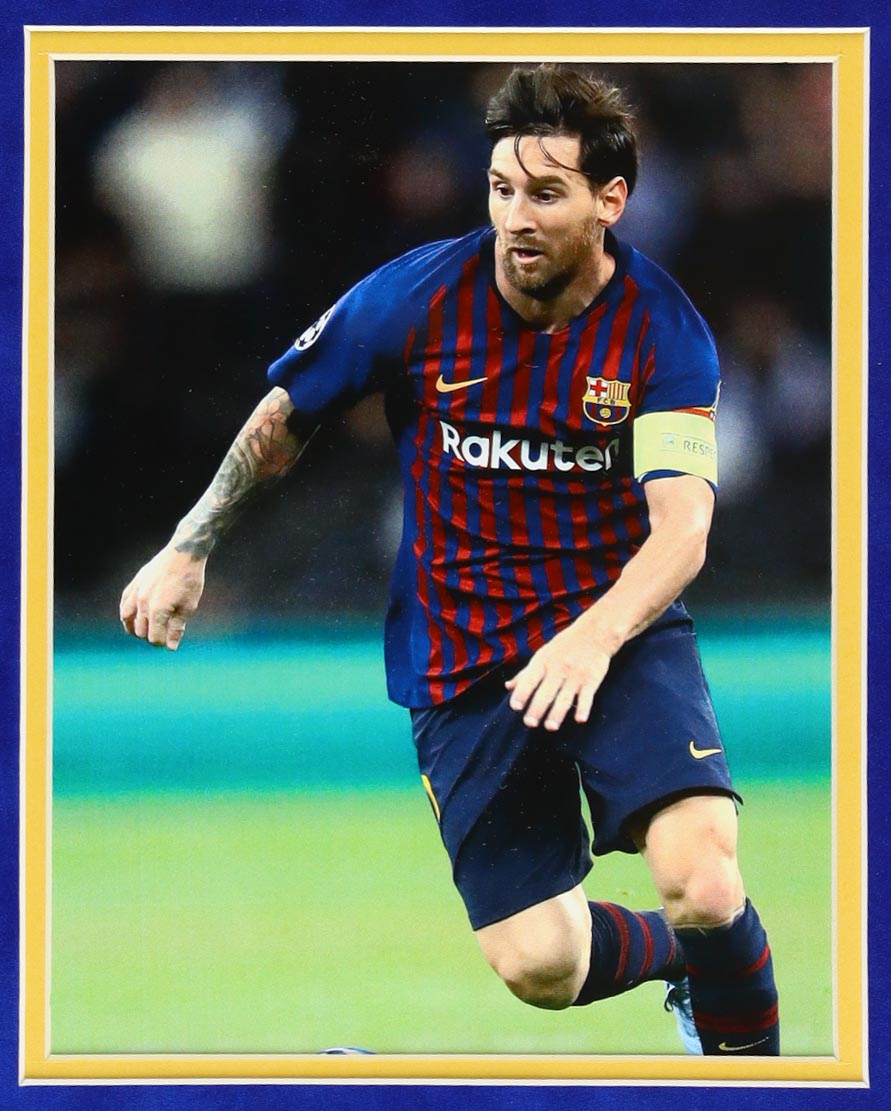 Lionel Messi Signed Custom Framed Jersey Display With Back-Lit LED Display (Fanatics) at PristineAuction.com Lionel Messi Signed Custom Framed Jersey Display With Back-Lit LED Display (Fanatics) at PristineAuction.com