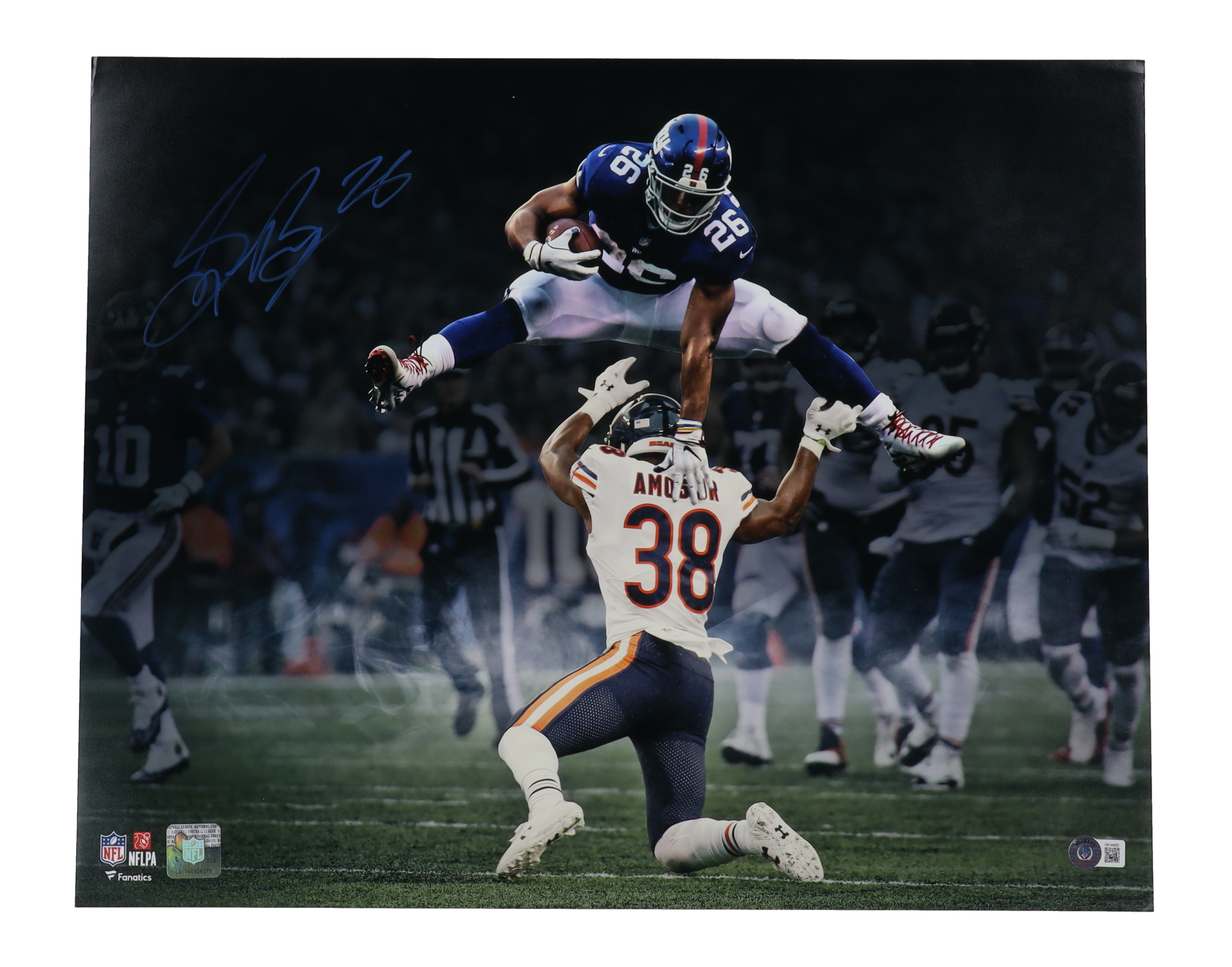 Saquon Barkley Signed Giants 16x20 Photo (Beckett) at PristineAuction.com Saquon Barkley Signed Giants 16x20 Photo (Beckett) at PristineAuction.com