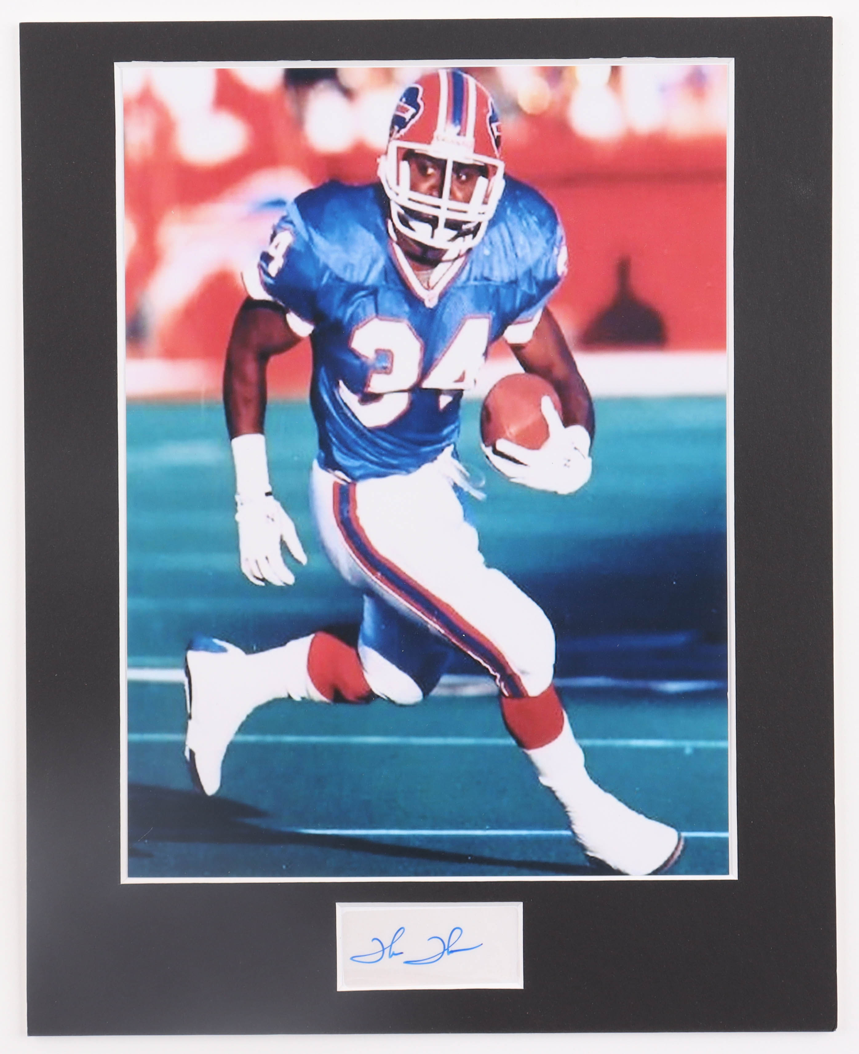 Thurman Thomas Signed Bills 8x10 Custom Matted Cut Display (Beckett) at PristineAuction.com Thurman Thomas Signed Bills 8x10 Custom Matted Cut Display (Beckett) at PristineAuction.com