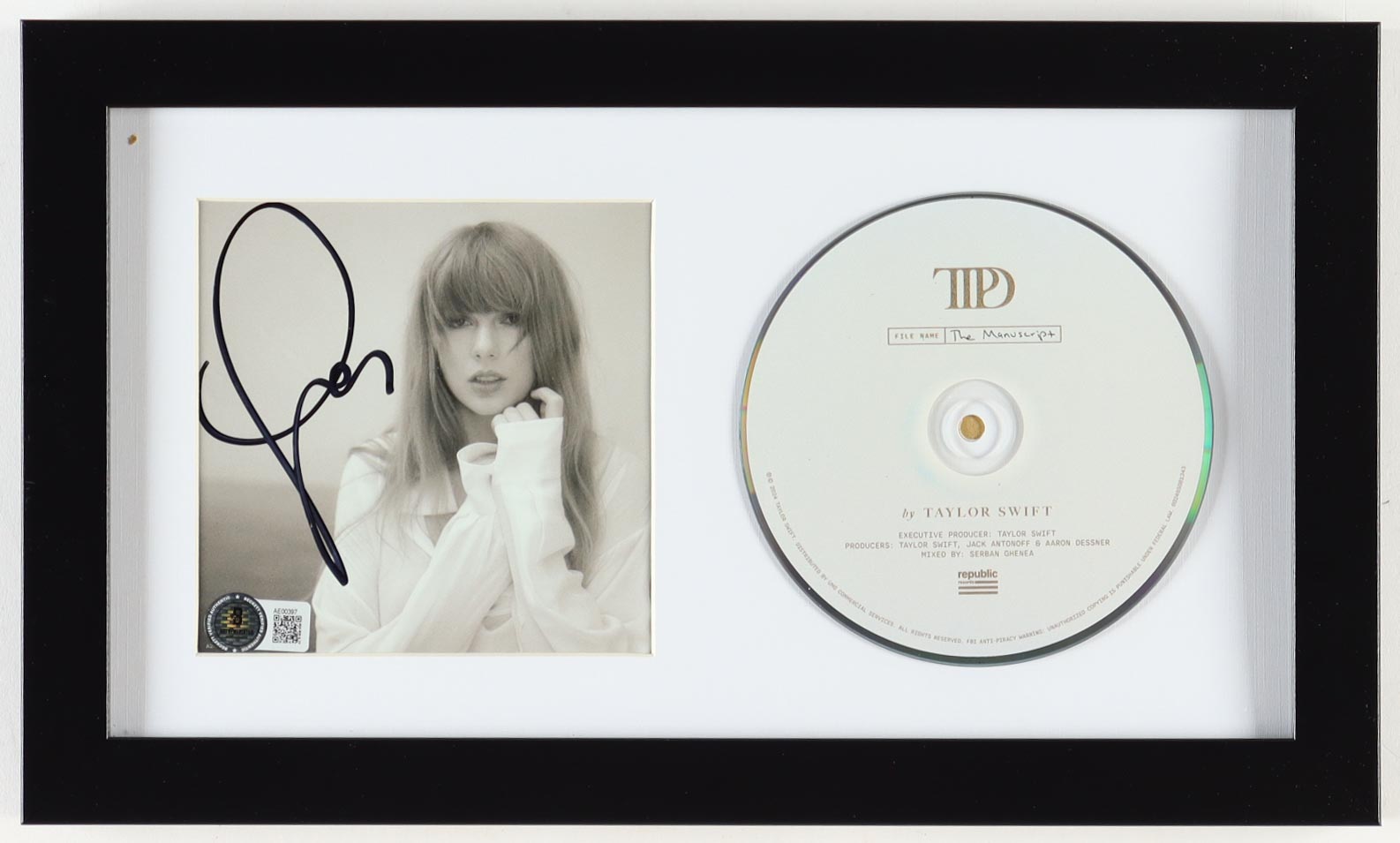 Taylor Swift Signed Custom Framed "The Tortured Poets Department" CD Album Insert Display With Disc (Beckett) at PristineAuction.com Taylor Swift Signed Custom Framed "The Tortured Poets Department" CD Album Insert Display With Disc (Beckett) at PristineAuction.com