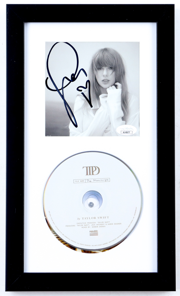 Taylor Swift Signed Custom Framed "The Tortured Poets Department" CD Album Insert Display With Disc & CD Case (JSA) at PristineAuction.com Taylor Swift Signed Custom Framed "The Tortured Poets Department" CD Album Insert Display With Disc & CD Case (JSA) at PristineAuction.com