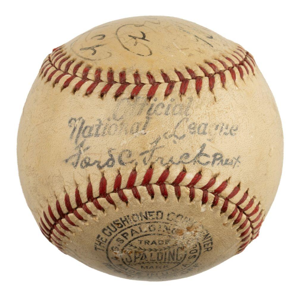 Babe Ruth Signed ONL Baseball with Inscription (JSA) at PristineAuction.com Babe Ruth Signed ONL Baseball with Inscription (JSA) at PristineAuction.com
