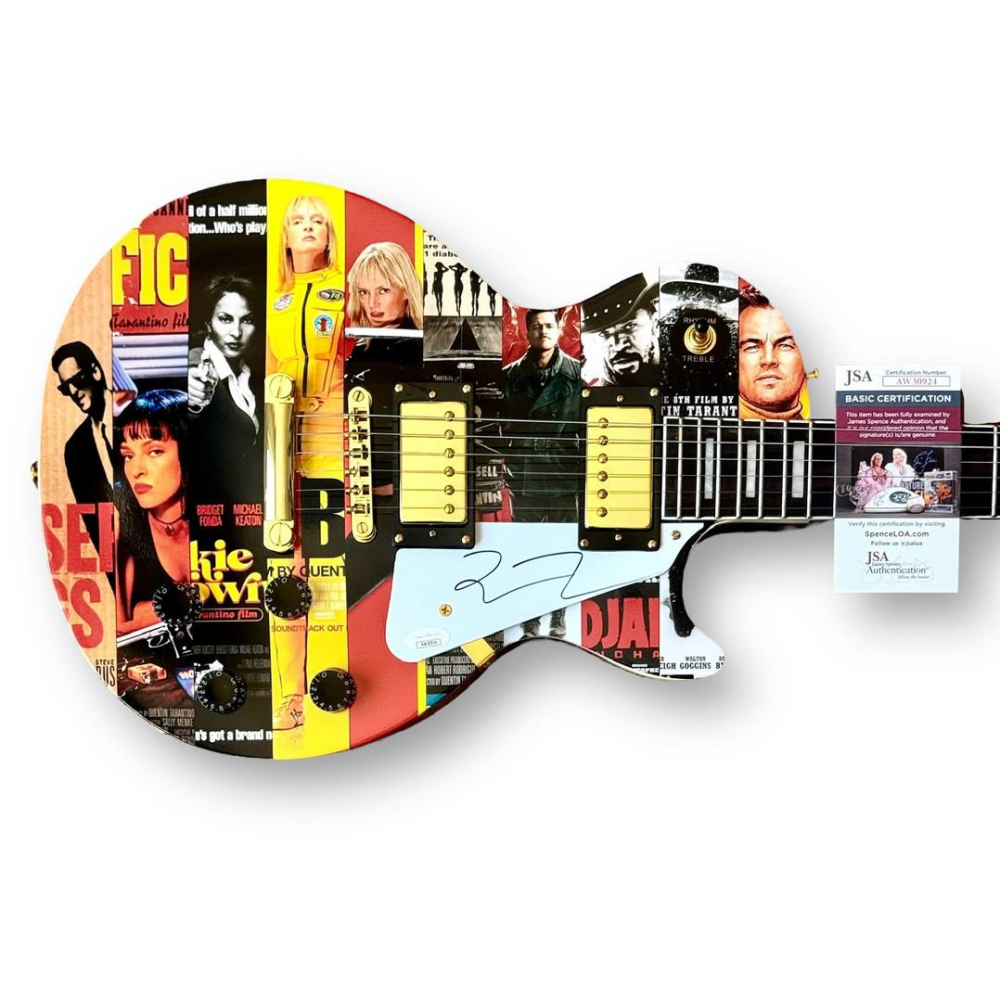 Quentin Tarantino Signed "Filmography" Custom Les Paul Style Guitar