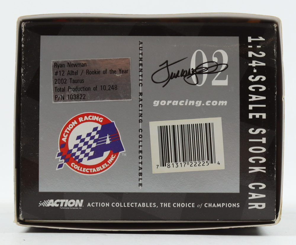 Ryan Newman NASCAR #12 Alltel / Rookie of Year 2002 Taurus 1:24 Scale Diecast Car at PristineAuction.com Ryan Newman NASCAR #12 Alltel / Rookie of Year 2002 Taurus 1:24 Scale Diecast Car at PristineAuction.com