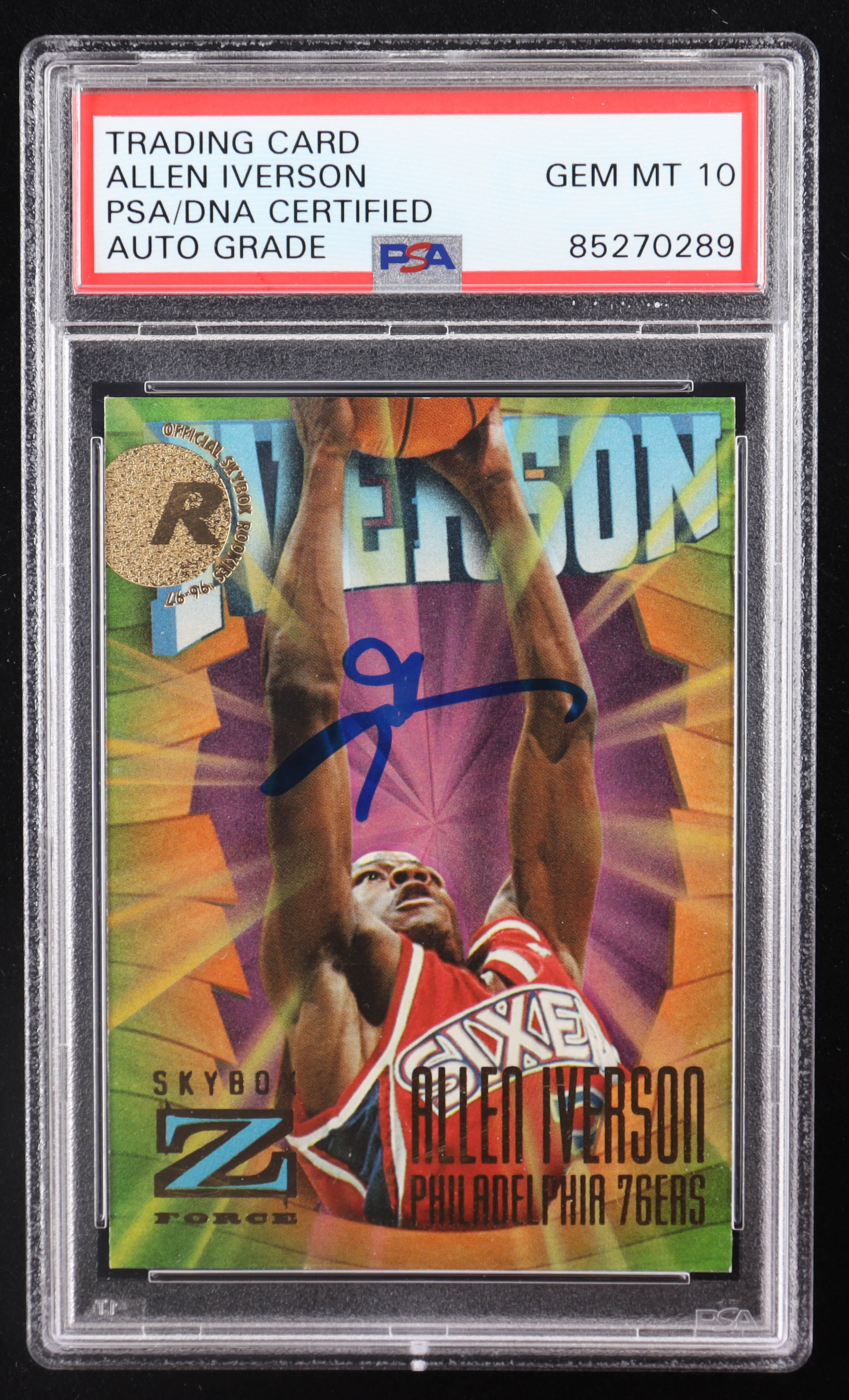 Allen Iverson Signed 1996-97 Z-Force #151 RC (PSA | Auto 10) at PristineAuction.com Allen Iverson Signed 1996-97 Z-Force #151 RC (PSA | Auto 10) at PristineAuction.com