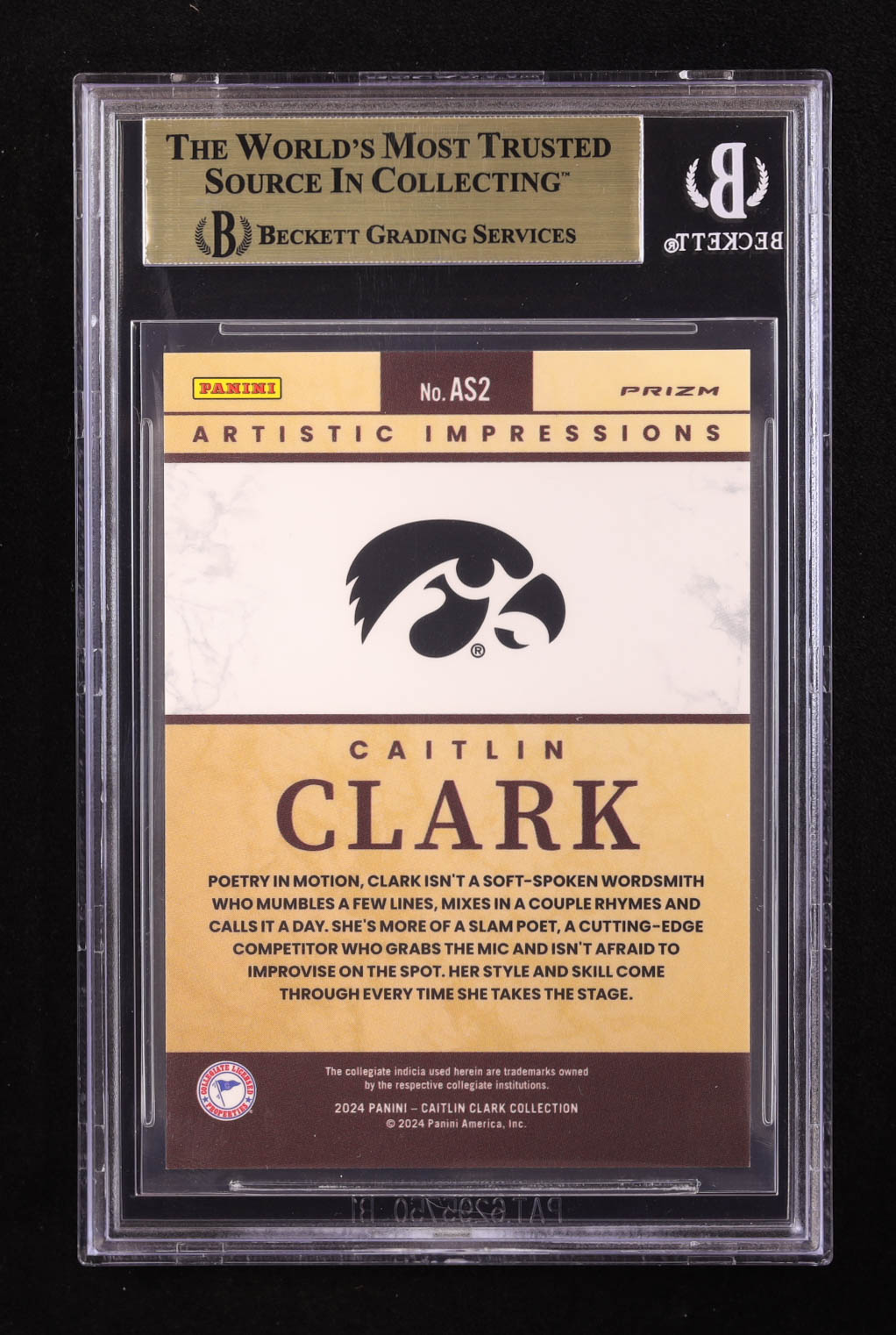 Caitlin Clark 2024 Panini Caitlin Clark Collection Select Artistic ...