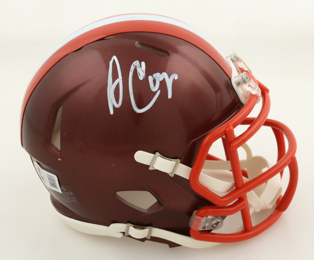 Amari Cooper Signed Browns Flash Alternate Speed Mini Helmet (Beckett) at PristineAuction.com Amari Cooper Signed Browns Flash Alternate Speed Mini Helmet (Beckett) at PristineAuction.com