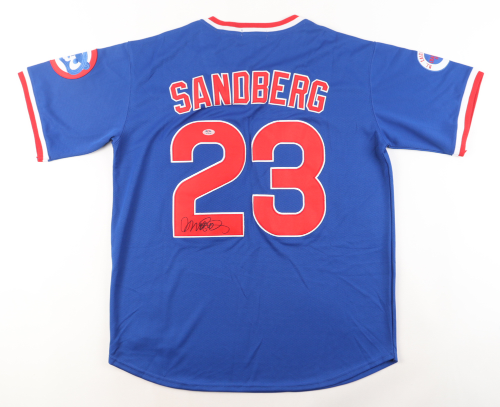 Ryne Sandberg Signed Jersey (PSA) at PristineAuction.com Ryne Sandberg Signed Jersey (PSA) at PristineAuction.com