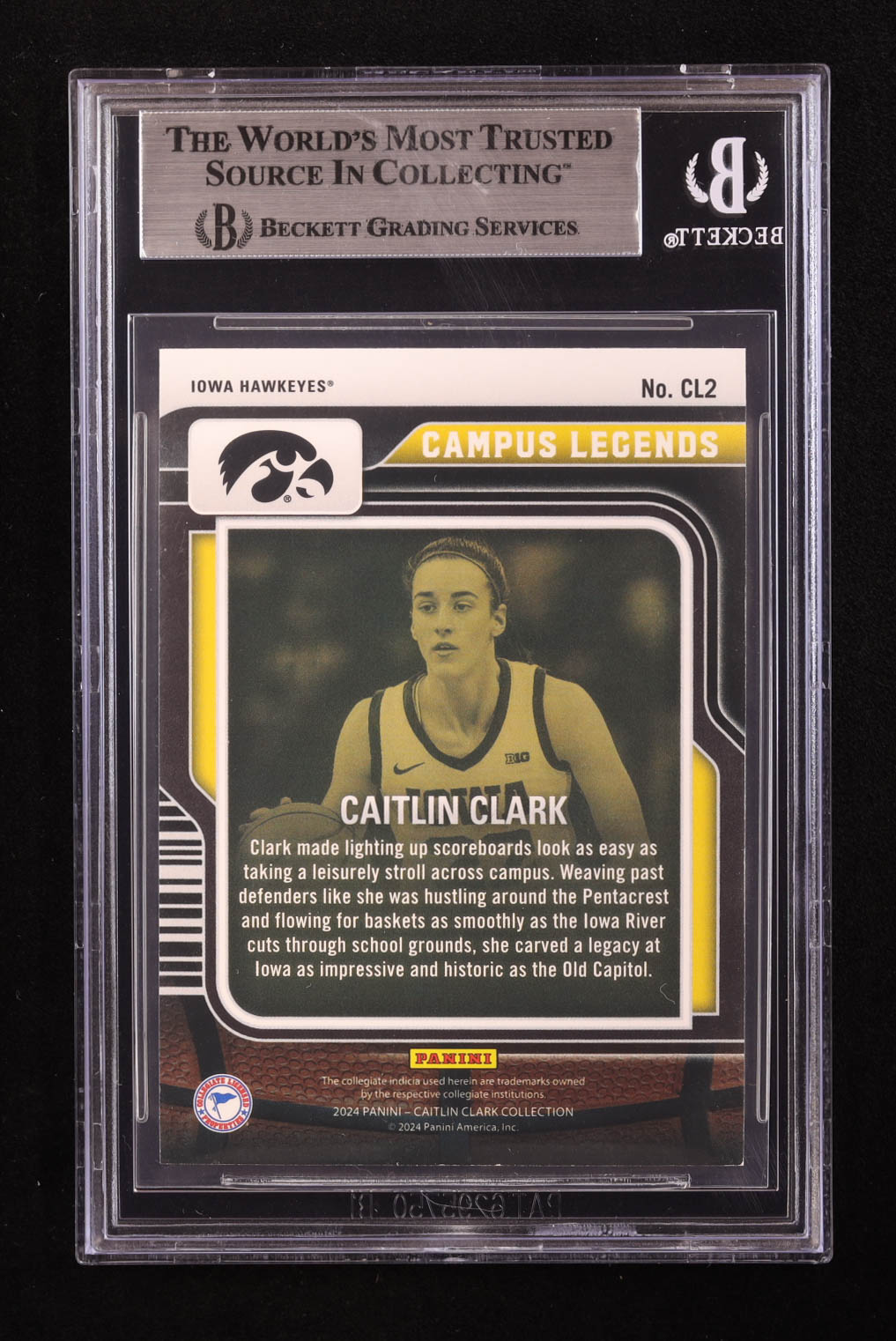 Caitlin Clark 2024 Panini Caitlin Clark Collection Contenders Campus Legends Pointed Stars #CL2 #169/299 RC (BGS 8.5) at PristineAuction.com Caitlin Clark 2024 Panini Caitlin Clark Collection Contenders Campus Legends Pointed Stars #CL2 #169/299 RC (BGS 8.5) at PristineAuction.com