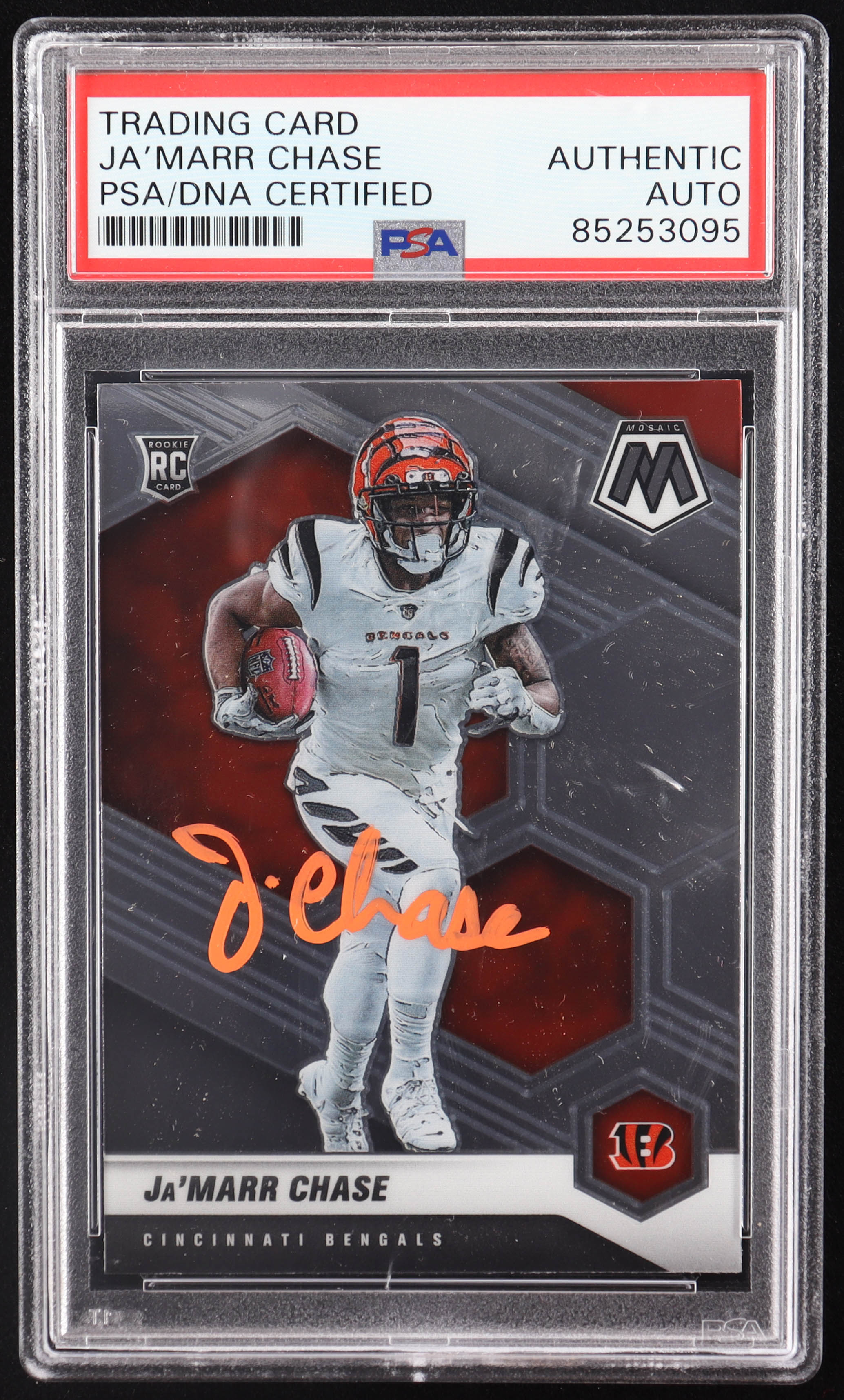 Ja'Marr Chase Signed 2021 Panini Mosaic #307 RC (PSA) at PristineAuction.com Ja'Marr Chase Signed 2021 Panini Mosaic #307 RC (PSA) at PristineAuction.com