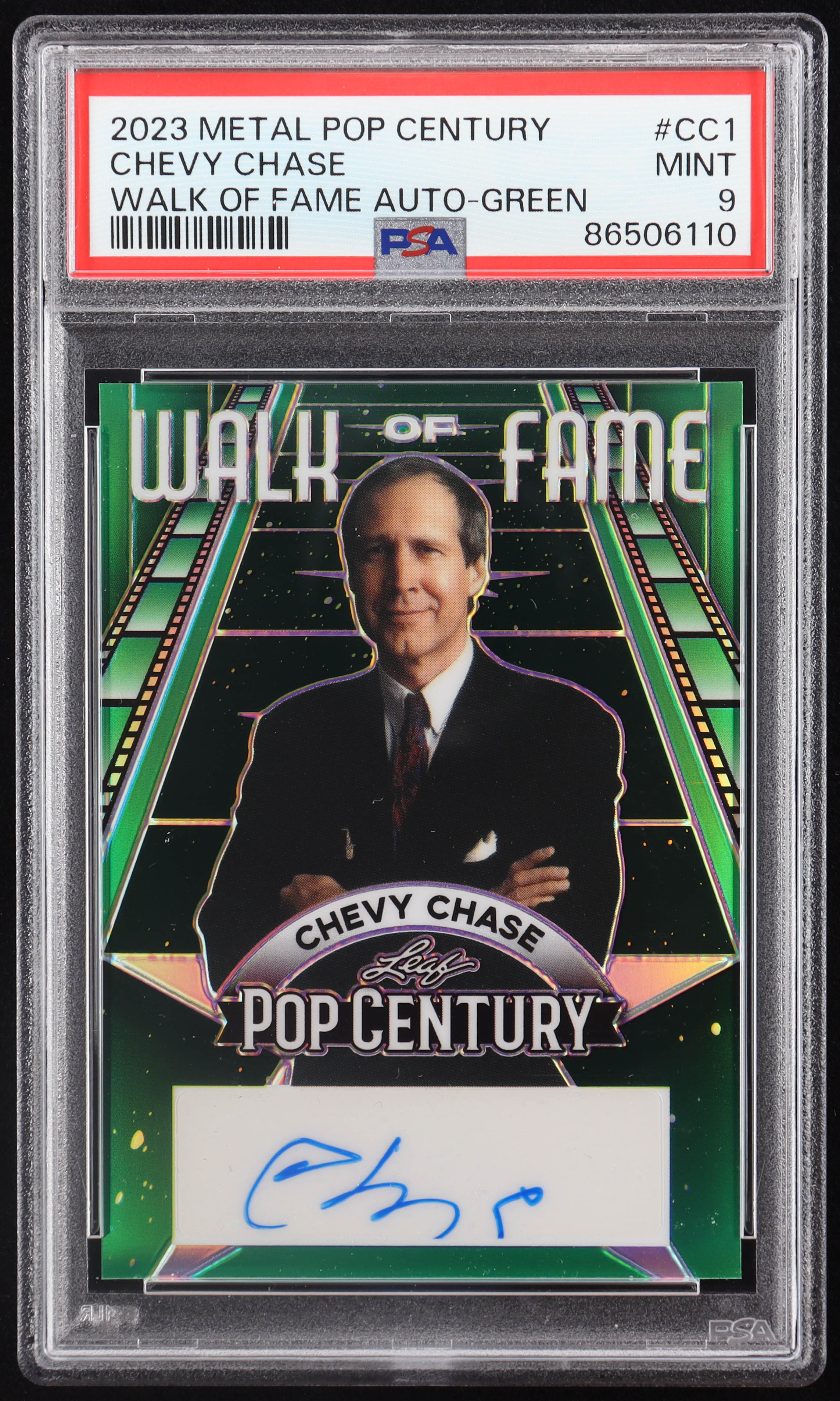 Chevy Chase 2023 Leaf Pop Century Metal Walk of Fame Autographs