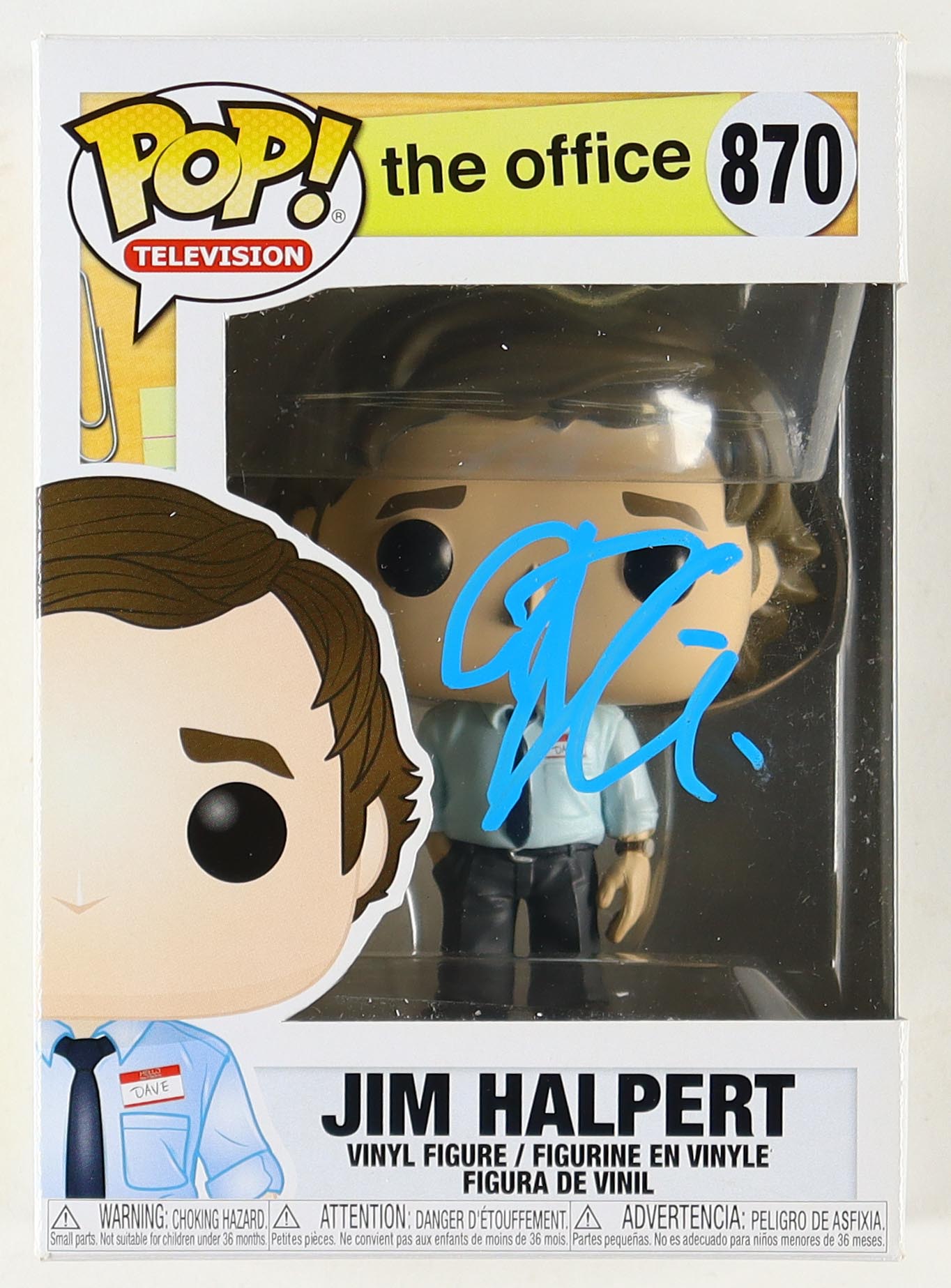 John Krasinski Signed "The Office" #870 Jim Halpert Funko Pop! Vinyl Figure (ACOA) at PristineAuction.com John Krasinski Signed "The Office" #870 Jim Halpert Funko Pop! Vinyl Figure (ACOA) at PristineAuction.com
