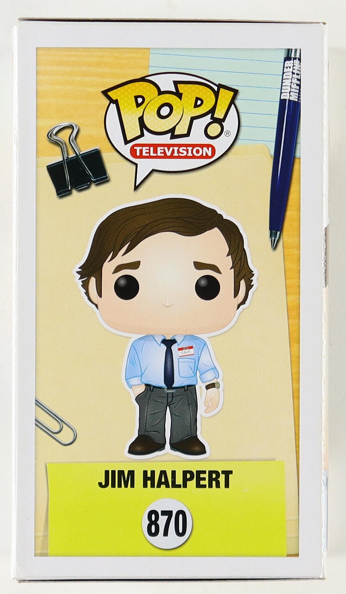 John Krasinski Signed "The Office" #870 Jim Halpert Funko Pop! Vinyl Figure (ACOA) at PristineAuction.com John Krasinski Signed "The Office" #870 Jim Halpert Funko Pop! Vinyl Figure (ACOA) at PristineAuction.com