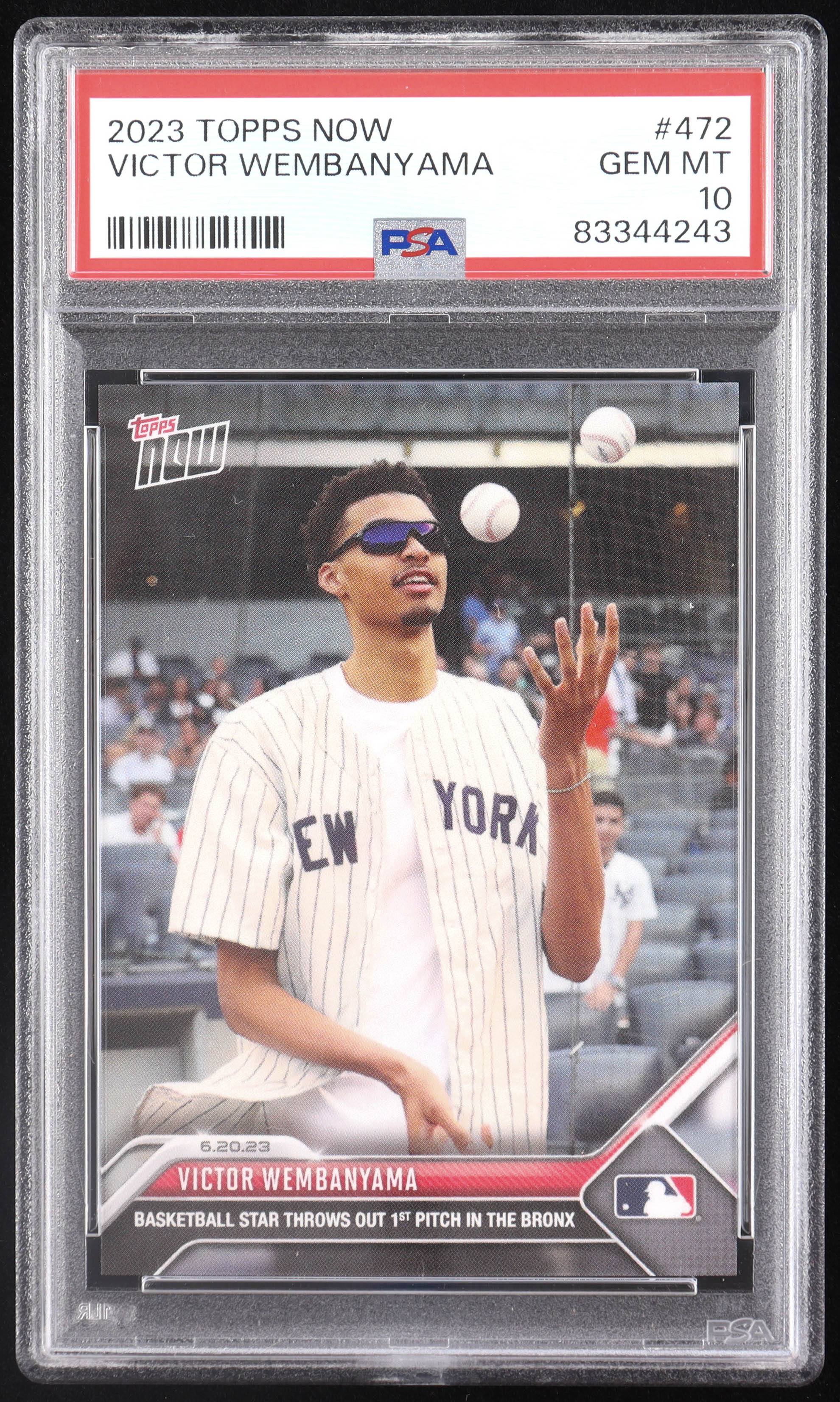 Victor Wembanyama 2023 Topps Now #472 RC (PSA 10) at PristineAuction.com Victor Wembanyama 2023 Topps Now #472 RC (PSA 10) at PristineAuction.com