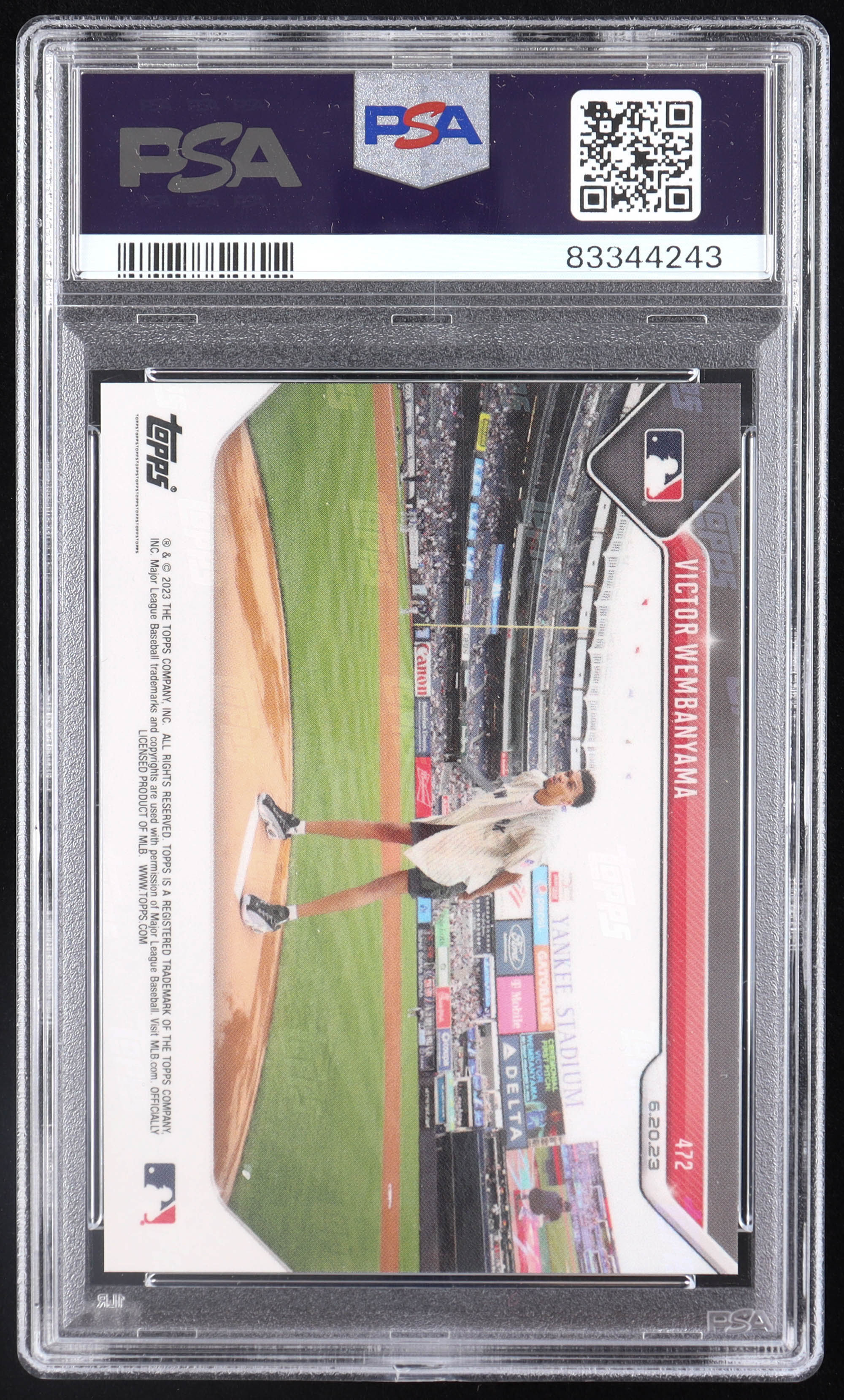 Victor Wembanyama 2023 Topps Now #472 RC (PSA 10) at PristineAuction.com Victor Wembanyama 2023 Topps Now #472 RC (PSA 10) at PristineAuction.com