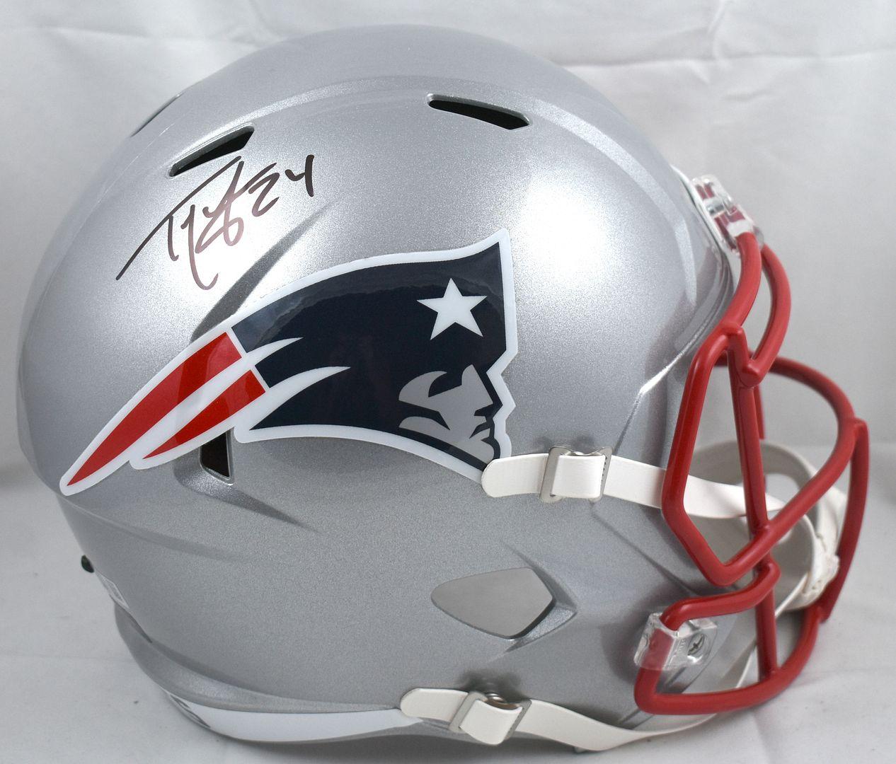 Ty Law Signed Patriots Full-Size Speed Helmet (Beckett) at PristineAuction.com Ty Law Signed Patriots Full-Size Speed Helmet (Beckett) at PristineAuction.com
