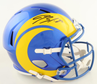 Blake Corum Signed Rams Full-Size Speed Helmet (Beckett) at PristineAuction.com