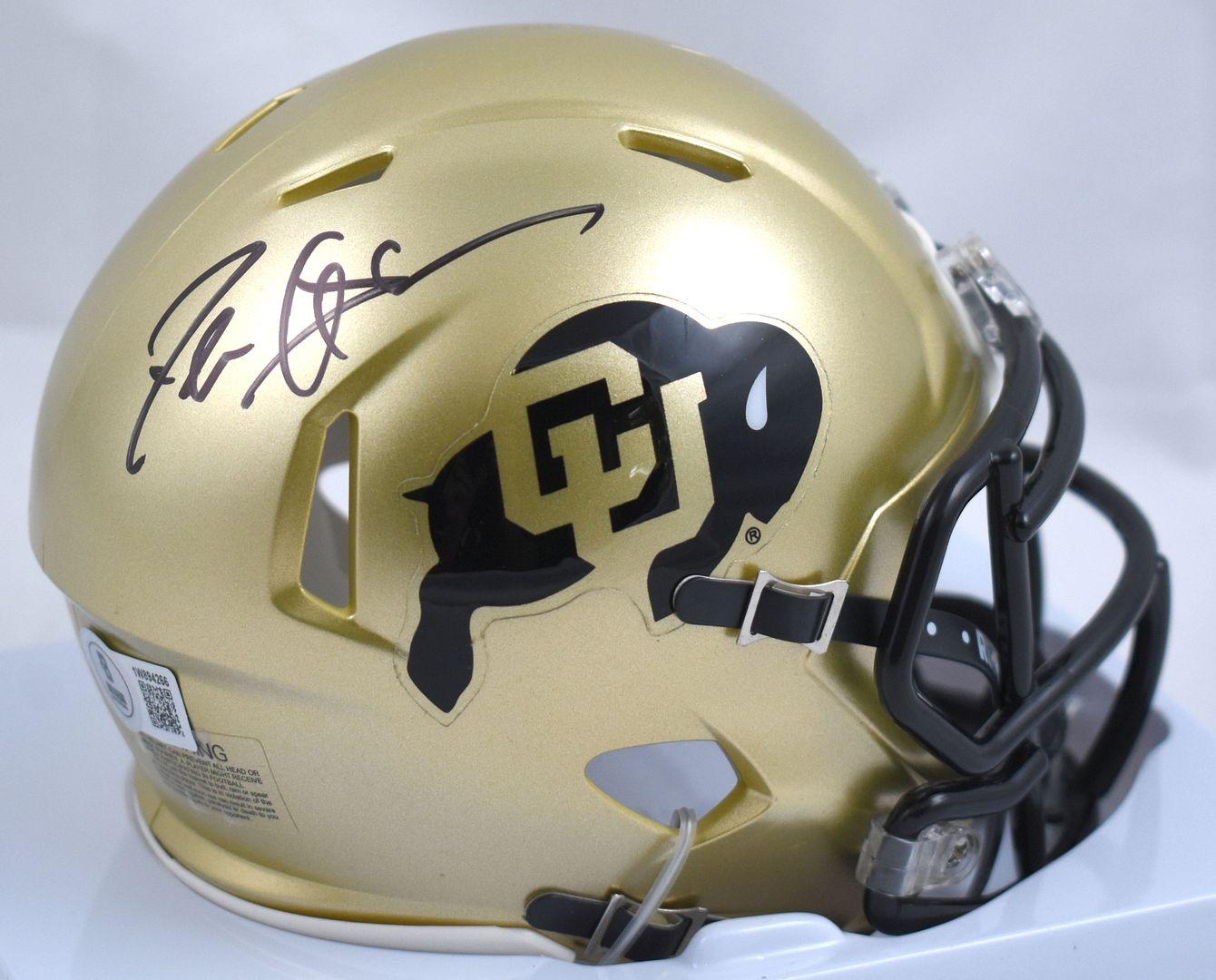 Deion Sanders Signed Colorado Buffaloes Speed Mini Helmet (Beckett) at PristineAuction.com Deion Sanders Signed Colorado Buffaloes Speed Mini Helmet (Beckett) at PristineAuction.com
