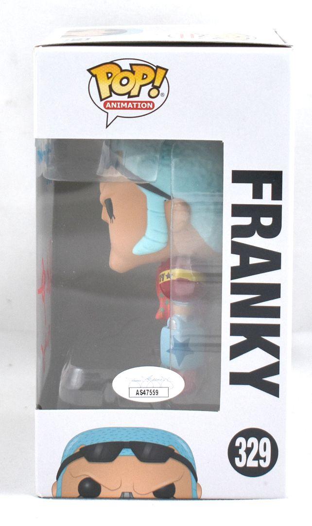 Patrick Seitz Signed "One Piece" #329 Franky Funko Pop! Vinyl Figure Inscribed "Existing Isn't A Crime!" & "Franky" (JSA) at PristineAuction.com Patrick Seitz Signed "One Piece" #329 Franky Funko Pop! Vinyl Figure Inscribed "Existing Isn't A Crime!" & "Franky" (JSA) at PristineAuction.com