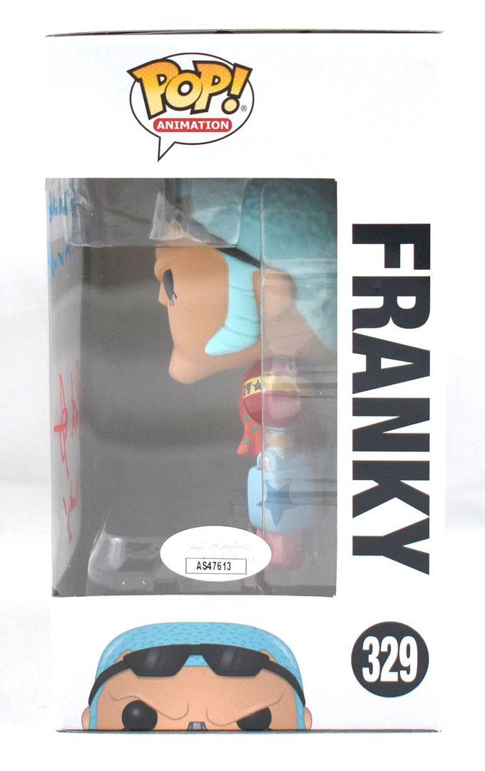 Patrick Seitz Signed "One Piece" #329 Franky Funko Pop! Vinyl Figure Inscribed "Who's The Trouble Maker? You or Us?" & "Franky" (JSA) at PristineAuction.com Patrick Seitz Signed "One Piece" #329 Franky Funko Pop! Vinyl Figure Inscribed "Who's The Trouble Maker? You or Us?" & "Franky" (JSA) at PristineAuction.com