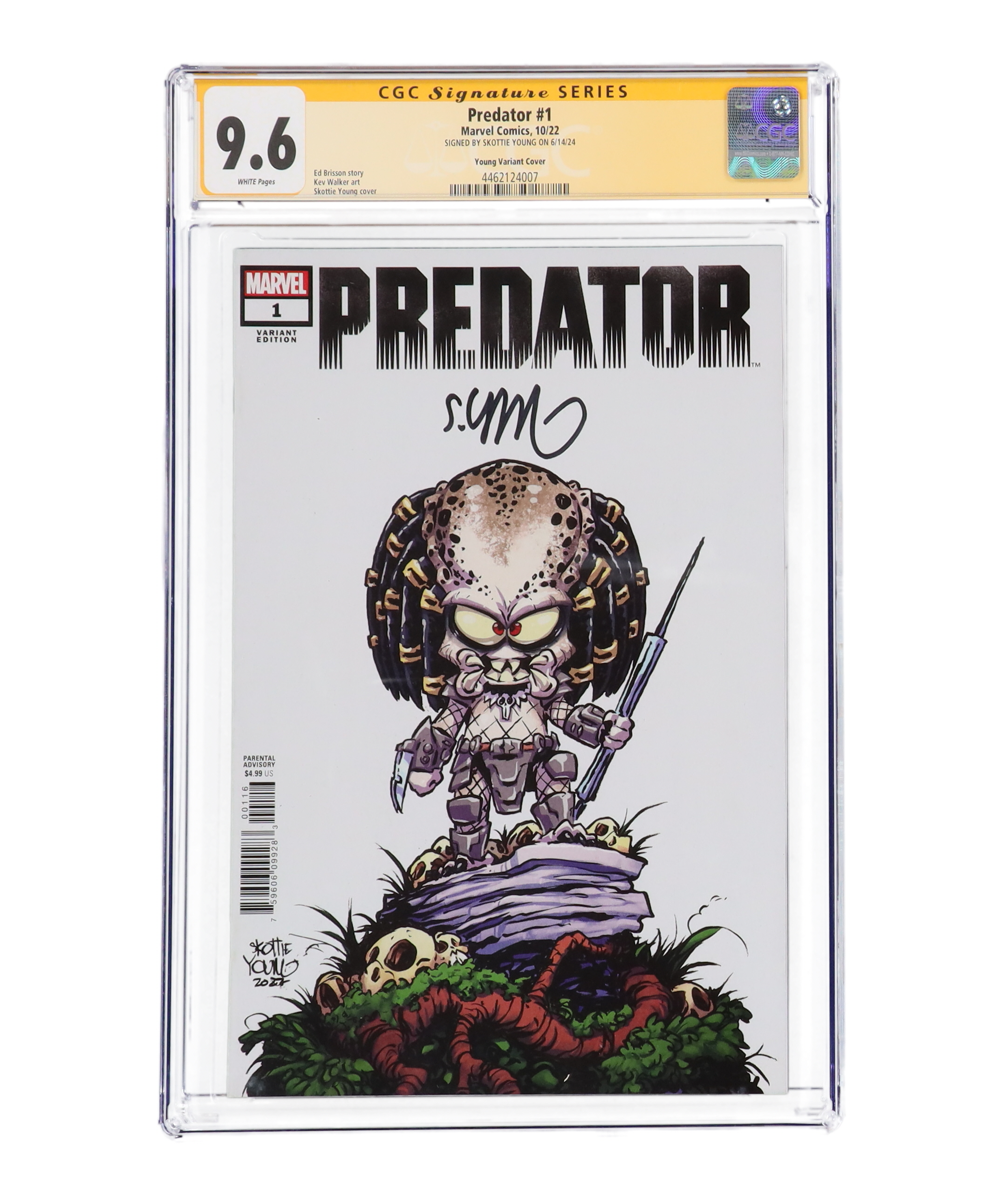 Skottie Young Signed 2022 "Predator" Issue #1 Marvel Comic Book (CGC 9.6) at PristineAuction.com Skottie Young Signed 2022 "Predator" Issue #1 Marvel Comic Book (CGC 9.6) at PristineAuction.com