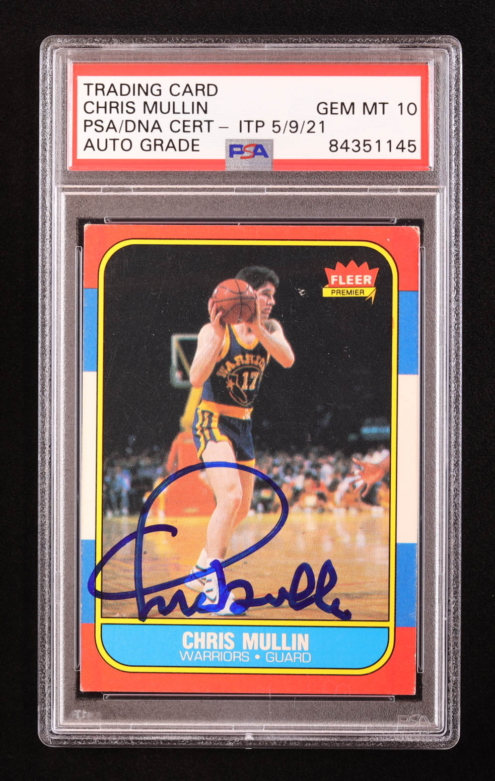 Chris Mullin Signed 1986-87 Fleer #77 RC (PSA | Autograph Grade 10) at PristineAuction.com Chris Mullin Signed 1986-87 Fleer #77 RC (PSA | Autograph Grade 10) at PristineAuction.com