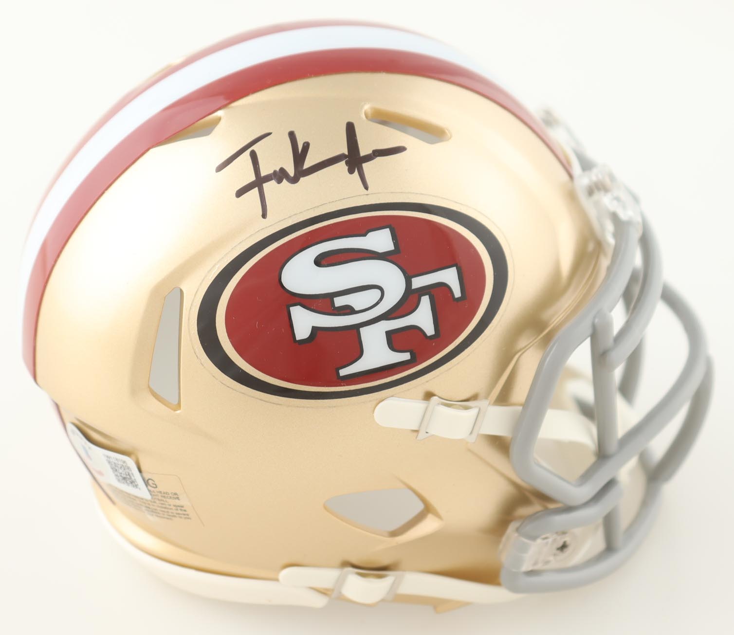 Frank Gore Signed 49ers Speed Mini Helmet (Beckett) at PristineAuction.com Frank Gore Signed 49ers Speed Mini Helmet (Beckett) at PristineAuction.com