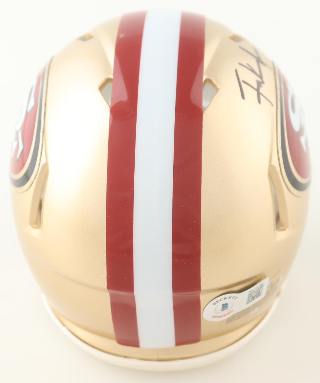 Frank Gore Signed 49ers Speed Mini Helmet (Beckett) at PristineAuction.com Frank Gore Signed 49ers Speed Mini Helmet (Beckett) at PristineAuction.com