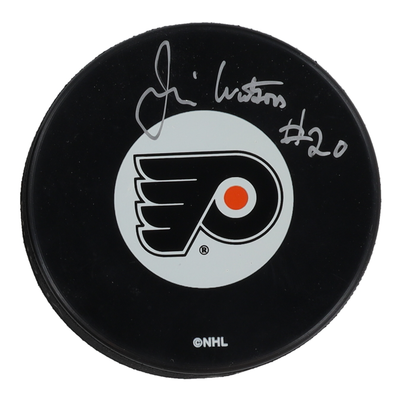 Jim Watson Signed Flyers Logo Hockey Puck (Beckett) at PristineAuction.com Jim Watson Signed Flyers Logo Hockey Puck (Beckett) at PristineAuction.com