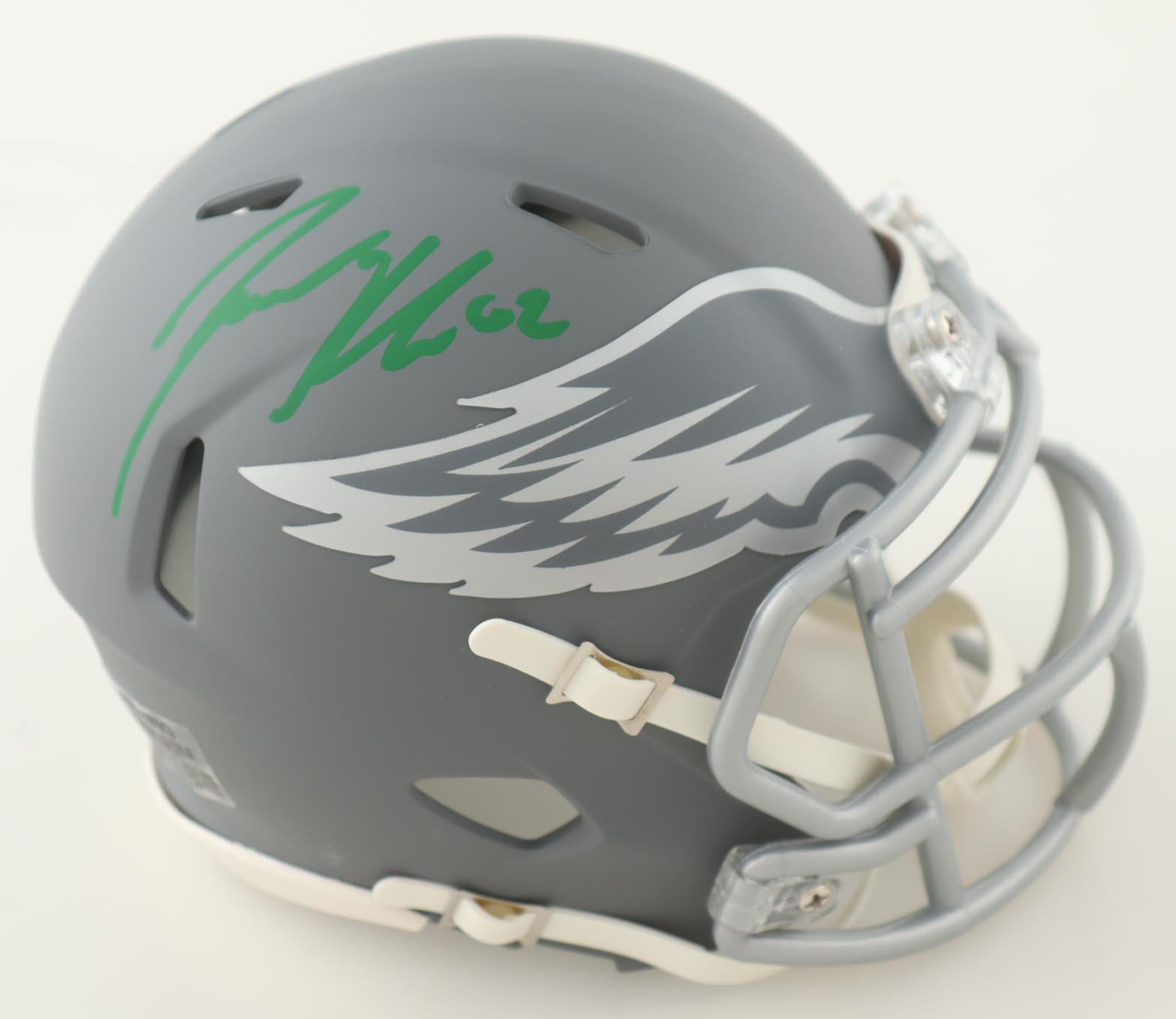Jason Kelce Signed Eagles Slate Alternate Speed Mini Helmet (JSA) at PristineAuction.com Jason Kelce Signed Eagles Slate Alternate Speed Mini Helmet (JSA) at PristineAuction.com
