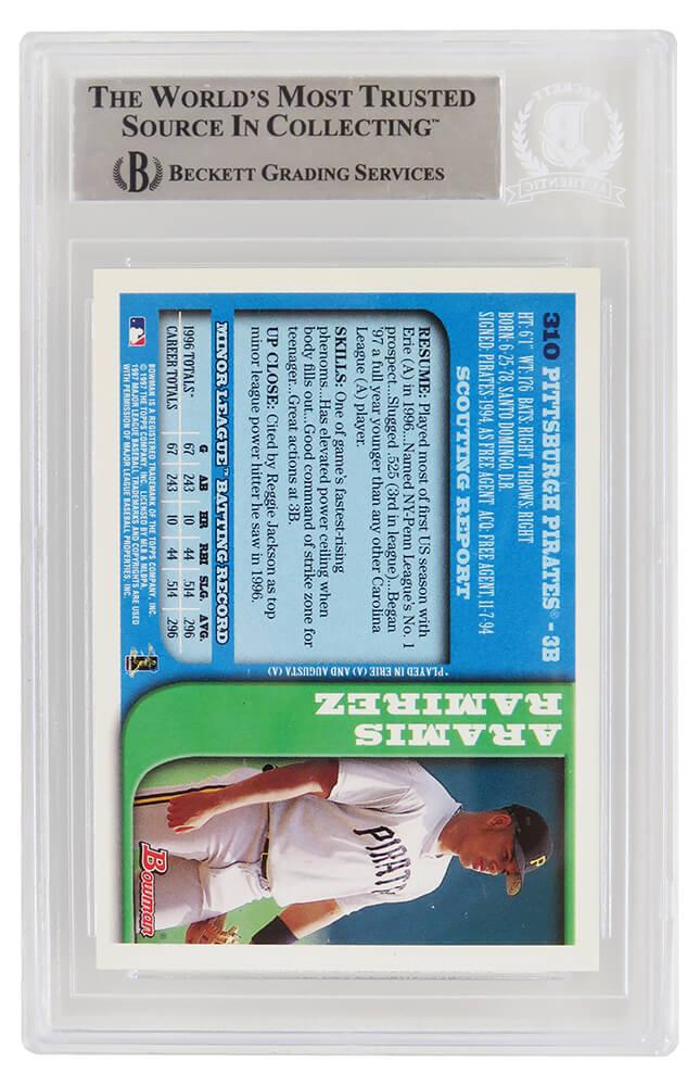 Aramis Ramirez Signed 1997 Bowman #310 (BGS) at PristineAuction.com Aramis Ramirez Signed 1997 Bowman #310 (BGS) at PristineAuction.com
