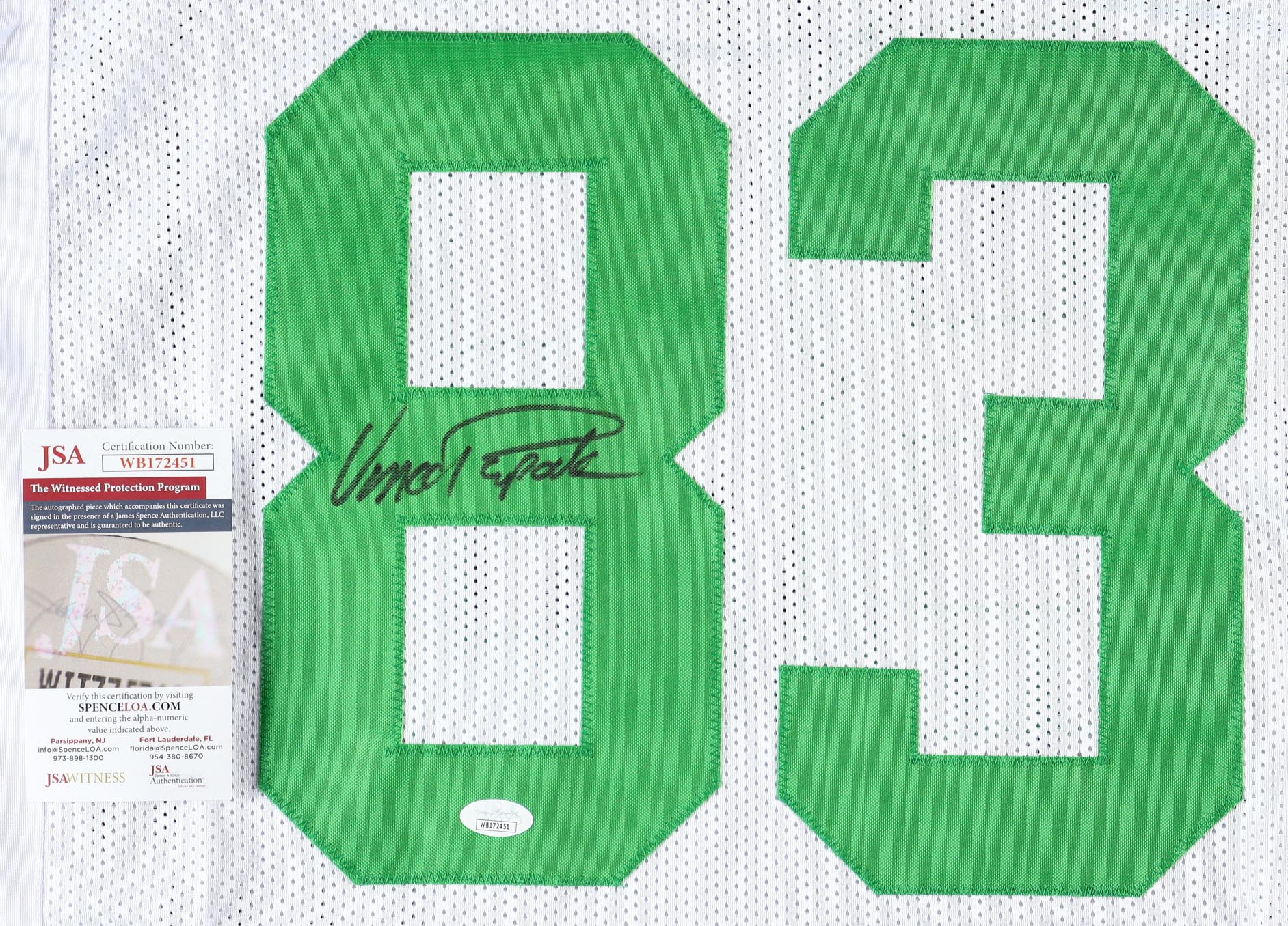 Vince Papale Signed Jersey (JSA) at PristineAuction.com Vince Papale Signed Jersey (JSA) at PristineAuction.com