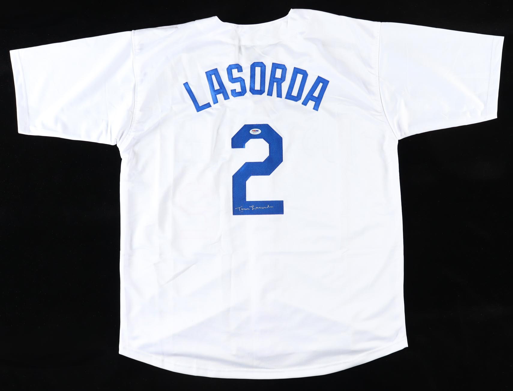 Tommy Lasorda Signed Jersey (PSA) at PristineAuction.com Tommy Lasorda Signed Jersey (PSA) at PristineAuction.com
