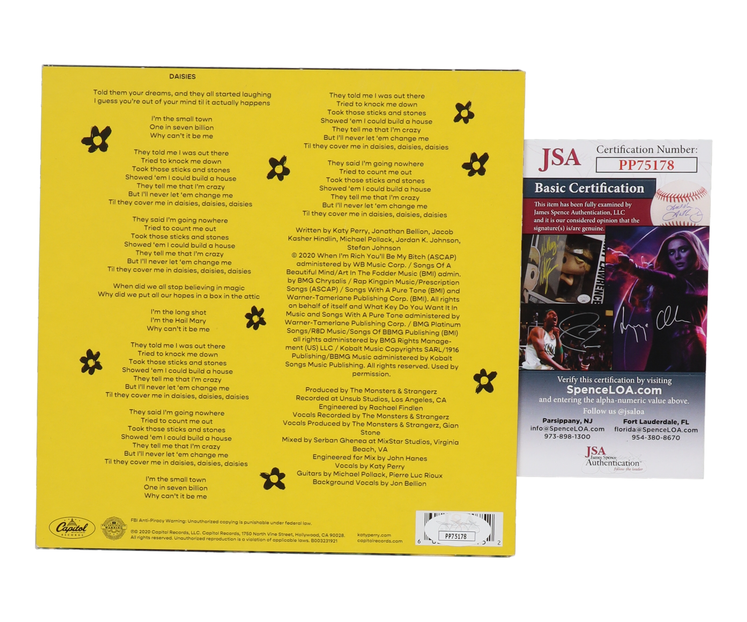 Katy Perry Signed "Daisies" 46" Vinyl Record Album (JSA) at PristineAuction.com Katy Perry Signed "Daisies" 46" Vinyl Record Album (JSA) at PristineAuction.com