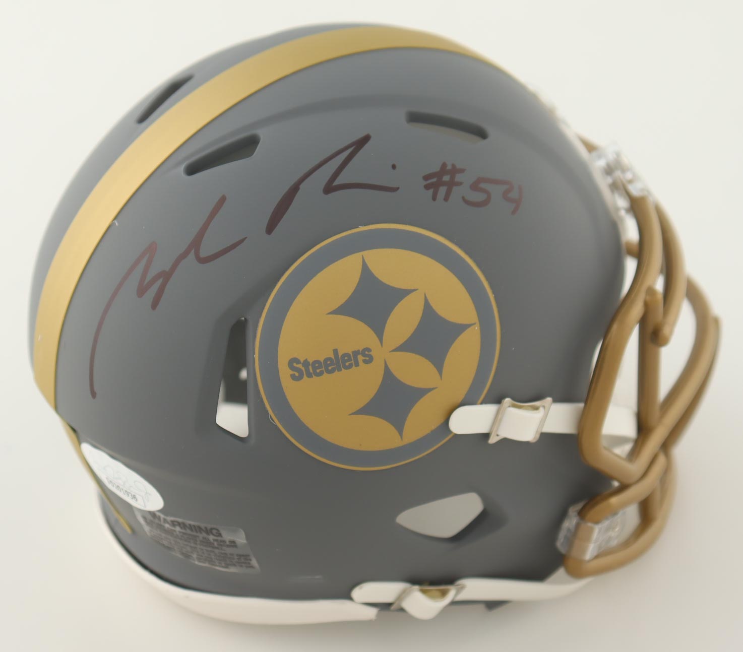 Zach Frazier Signed Steelers Slate Alternate Speed Mini Helmet (JSA) at PristineAuction.com Zach Frazier Signed Steelers Slate Alternate Speed Mini Helmet (JSA) at PristineAuction.com