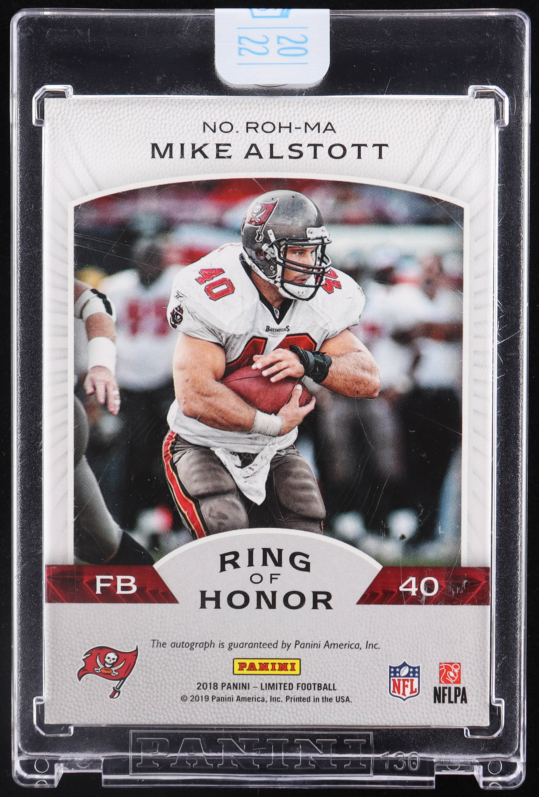 Mike Alstott 2018 Limited Ring of Honor Autographs Sapphire Spotlight #4 #1/1 at PristineAuction.com Mike Alstott 2018 Limited Ring of Honor Autographs Sapphire Spotlight #4 #1/1 at PristineAuction.com