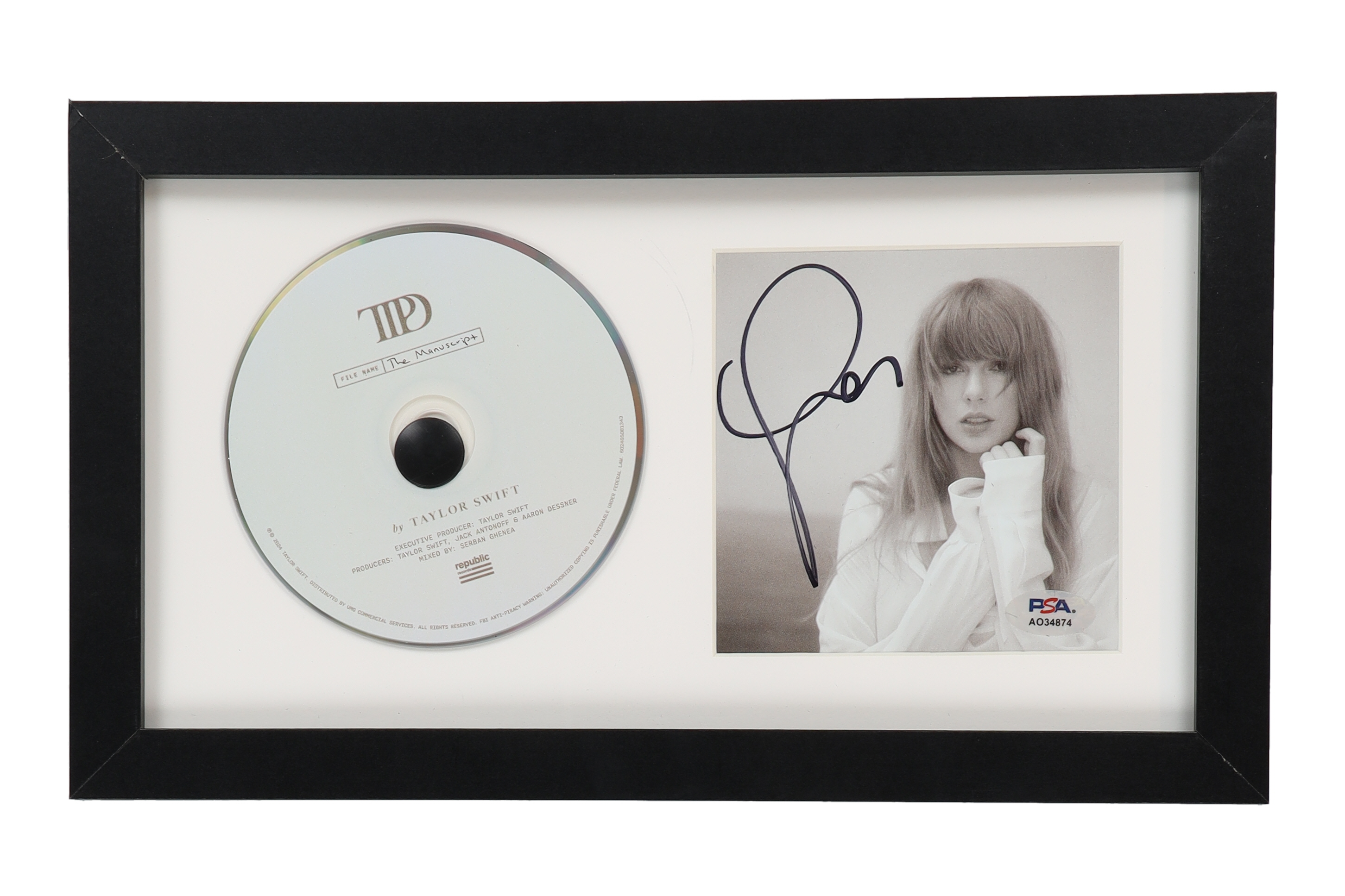 Taylor Swift Signed "The Manuscript" Custom Framed CD Insert Display (PSA) at PristineAuction.com Taylor Swift Signed "The Manuscript" Custom Framed CD Insert Display (PSA) at PristineAuction.com