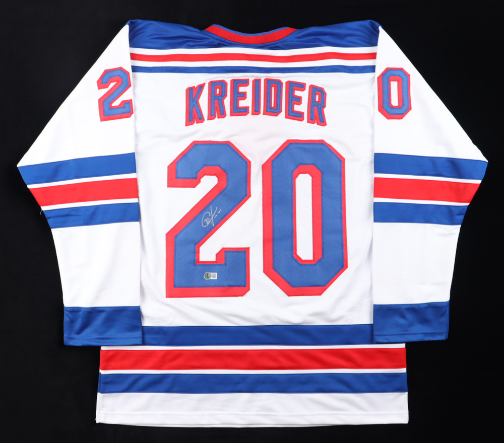Chris Kreider Signed Jersey (Beckett) at PristineAuction.com Chris Kreider Signed Jersey (Beckett) at PristineAuction.com