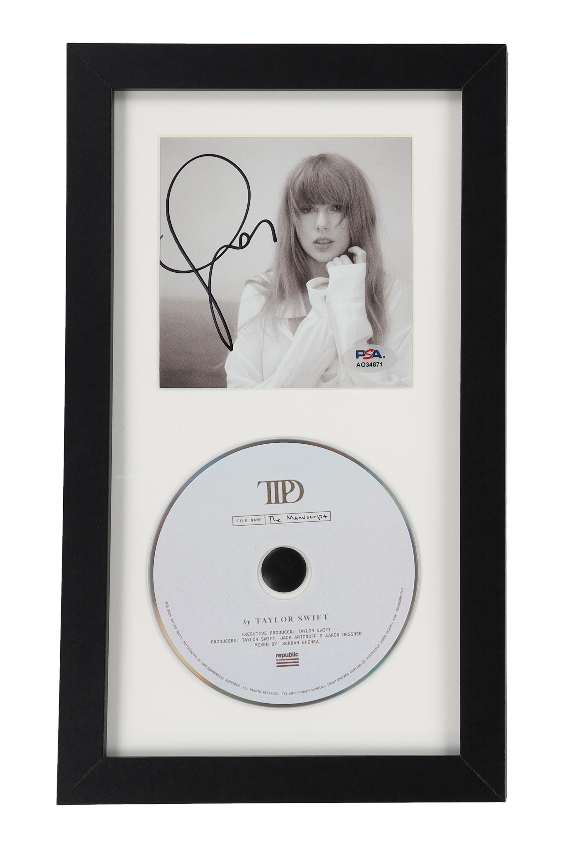 Signed Insert Cd Taylor Swift Signed