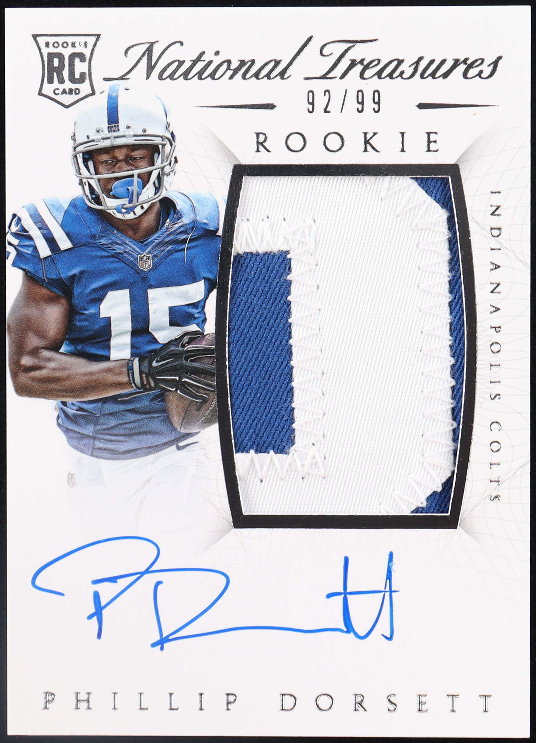 Phillip Dorsett 2015 Panini National Treasures #111 JSY AU RC #92/99 at PristineAuction.com Phillip Dorsett 2015 Panini National Treasures #111 JSY AU RC #92/99 at PristineAuction.com