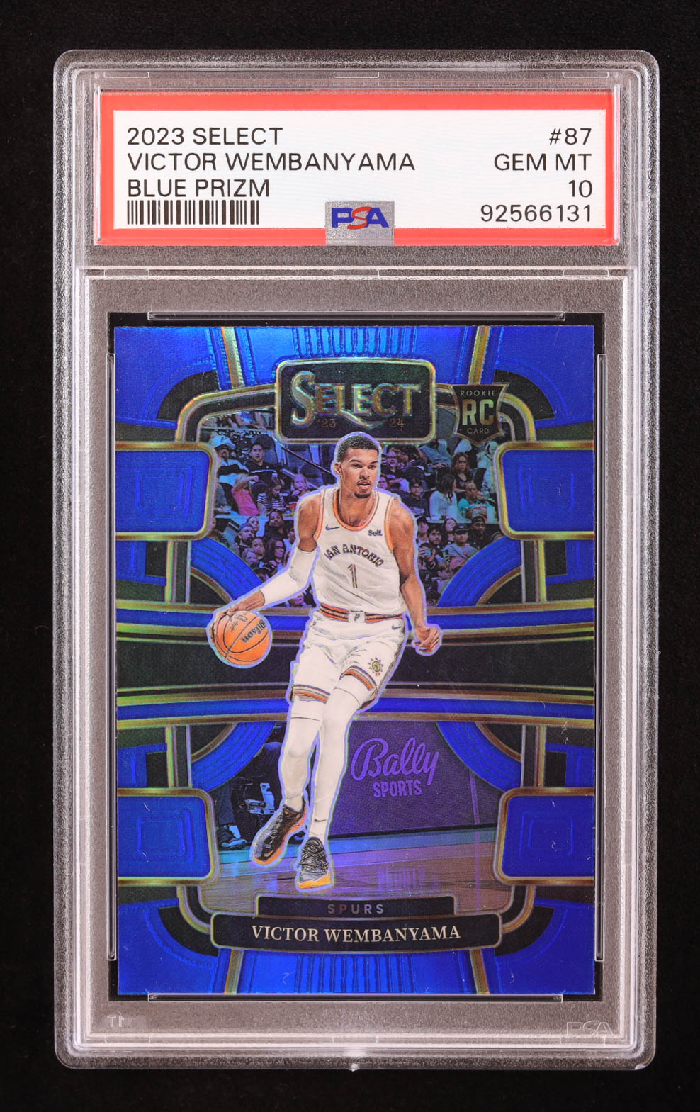 Victor Wembanyama 2023-24 Select Prizms Blue #87 RC (PSA 10) at PristineAuction.com Victor Wembanyama 2023-24 Select Prizms Blue #87 RC (PSA 10) at PristineAuction.com