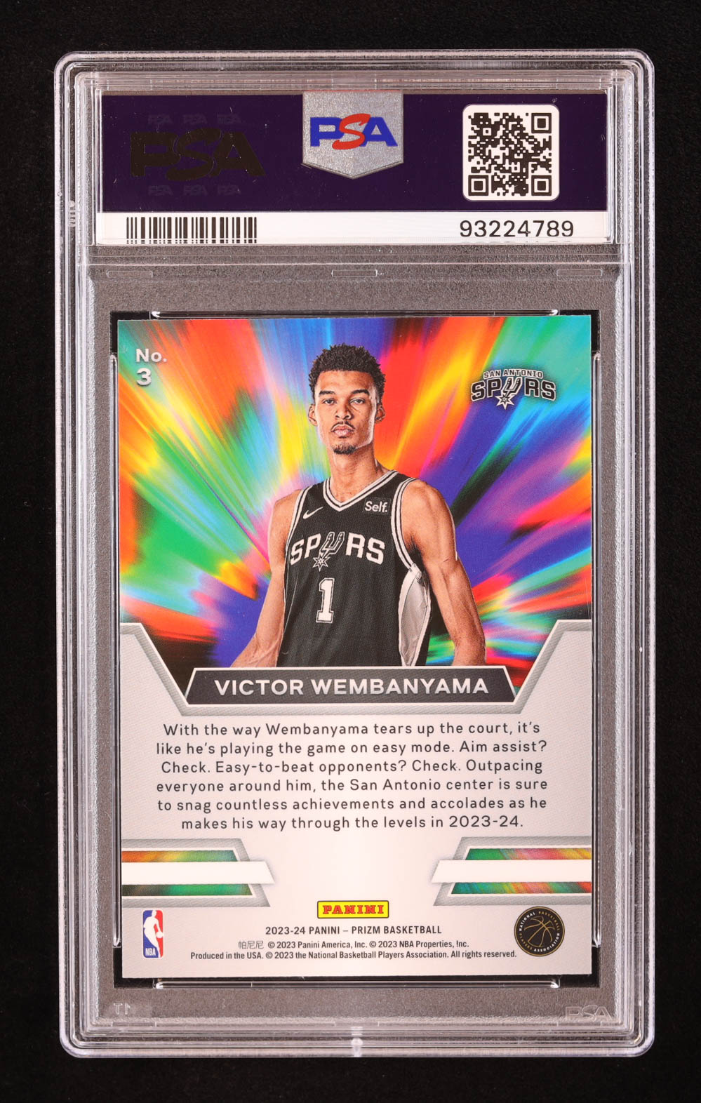 Victor Wembanyama 2023-24 Panini Prizm Instant Impact #3 RC (PSA 10) at PristineAuction.com Victor Wembanyama 2023-24 Panini Prizm Instant Impact #3 RC (PSA 10) at PristineAuction.com