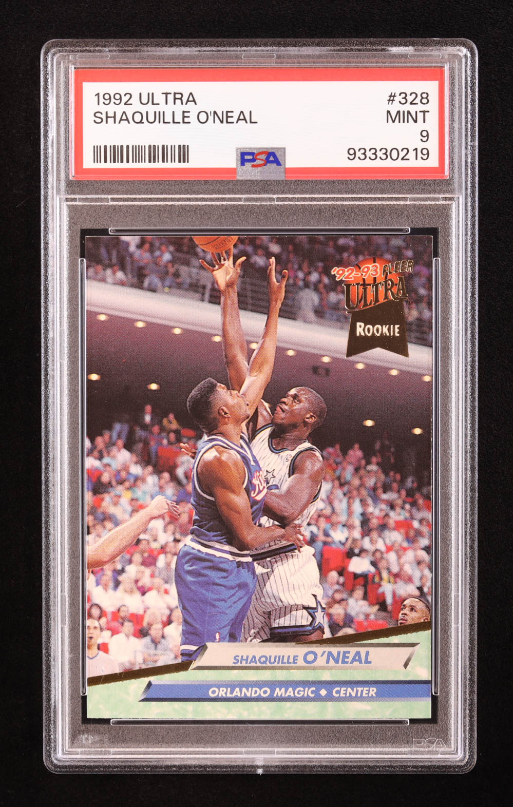 Shaquille O'Neal 1992-93 Ultra #328 RC (PSA 9) at PristineAuction.com Shaquille O'Neal 1992-93 Ultra #328 RC (PSA 9) at PristineAuction.com