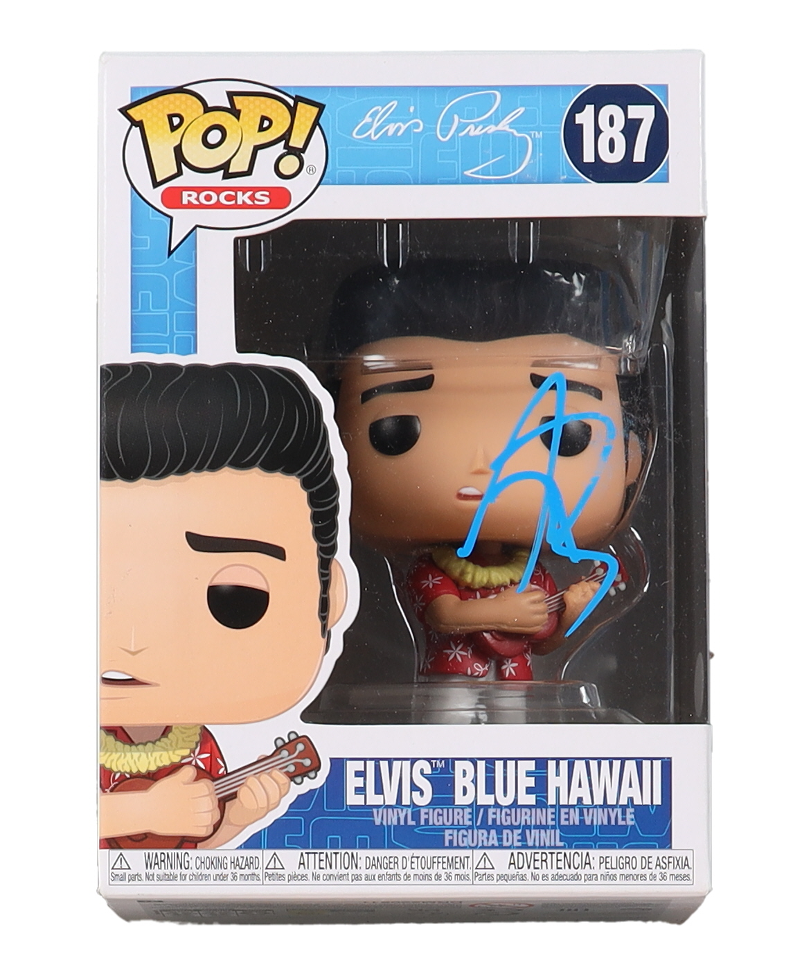 Austin Butler Signed Elvis Presley #187 Elvis Blue Hawaii Funko Pop! Vinyl Figure (ACOA) at PristineAuction.com Austin Butler Signed Elvis Presley #187 Elvis Blue Hawaii Funko Pop! Vinyl Figure (ACOA) at PristineAuction.com